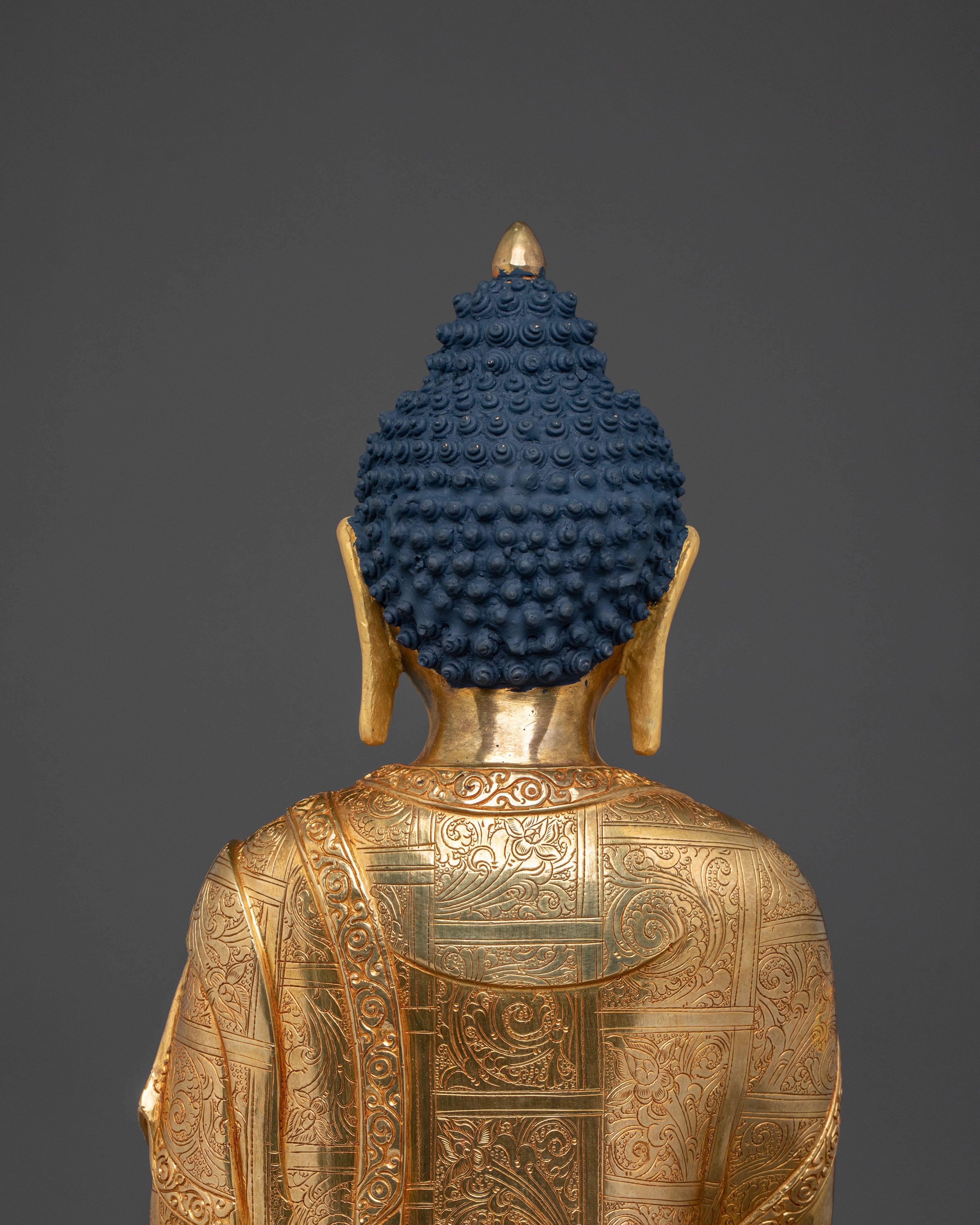 Shakyamuni Buddha Statue | 24K Gold Gilded Figurine