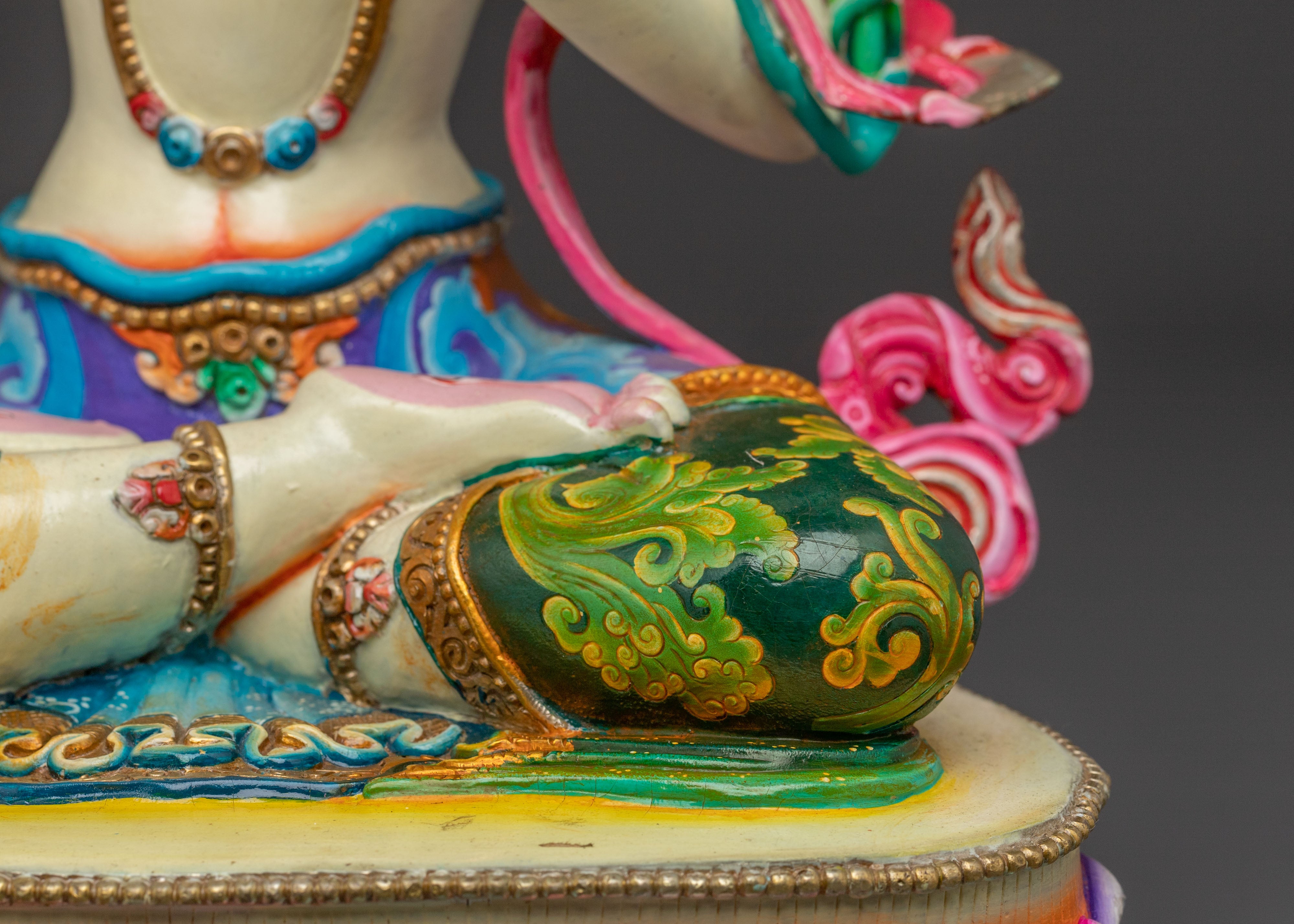 White Tara Statue – Hand-Gilded Copper