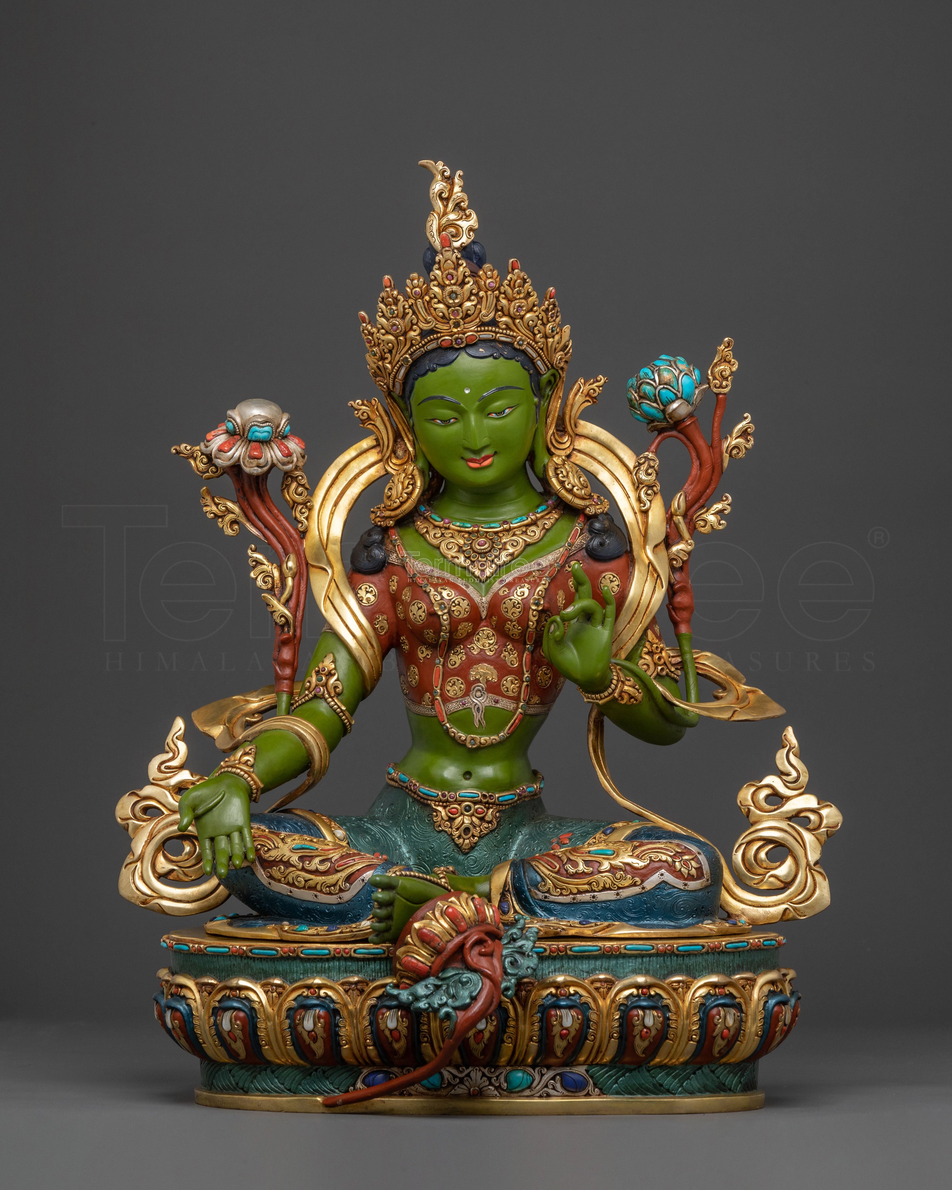 Green Tara Compassion Buddha Sculpture