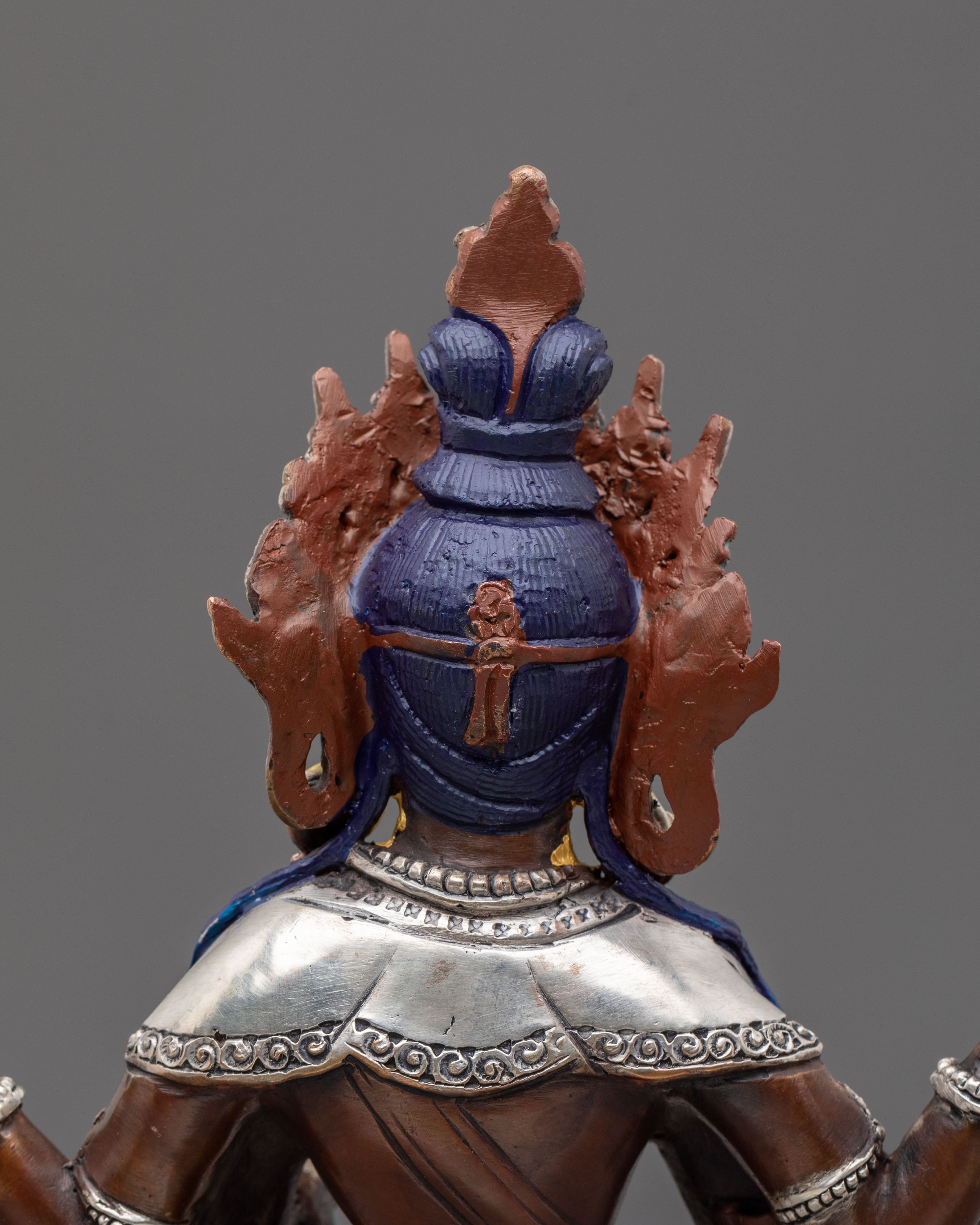Devi Laxmi Sculpture | Oxidized Copper Goddess Figurine