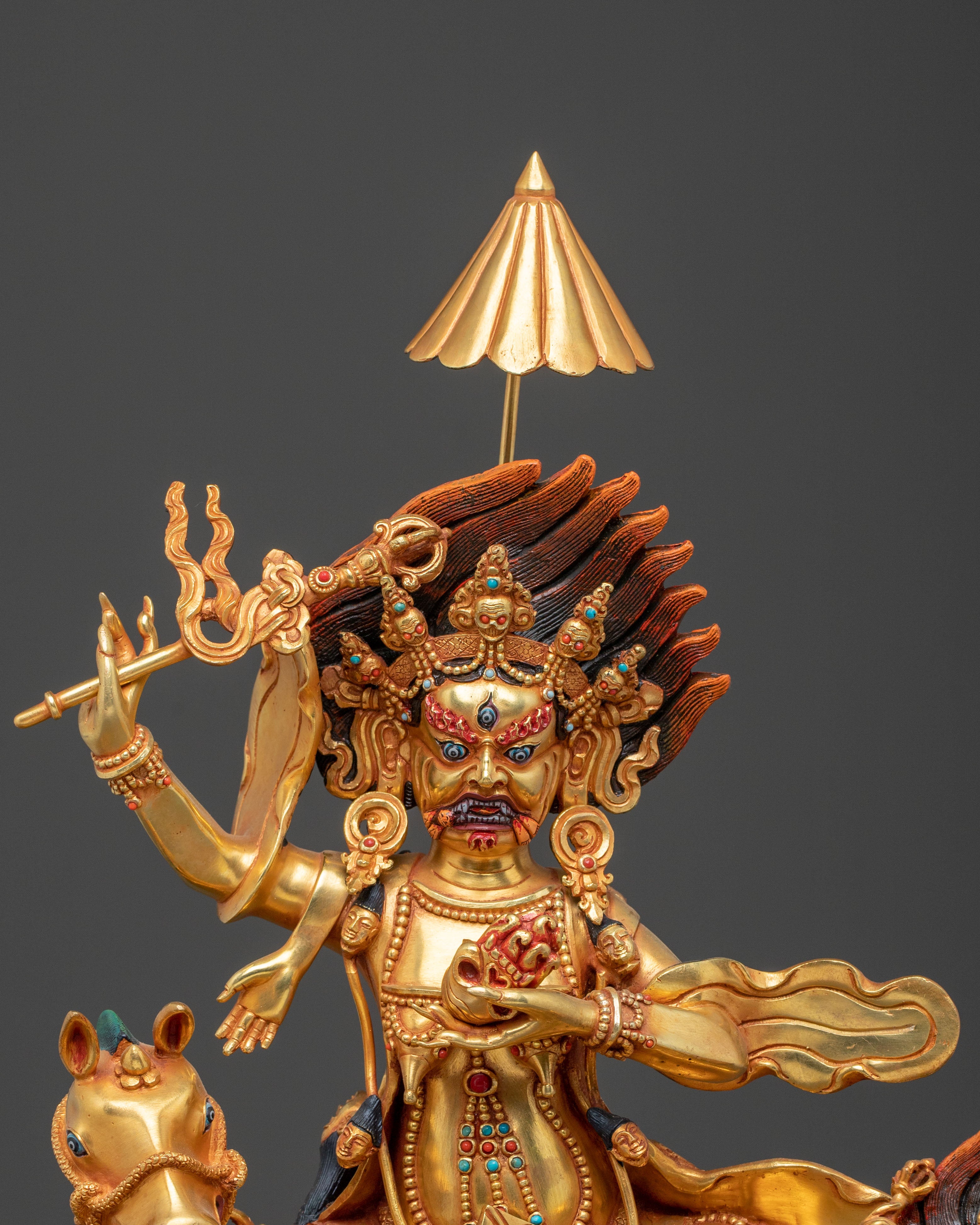 Palden Lhamo Golden Statue | Fierce Protector