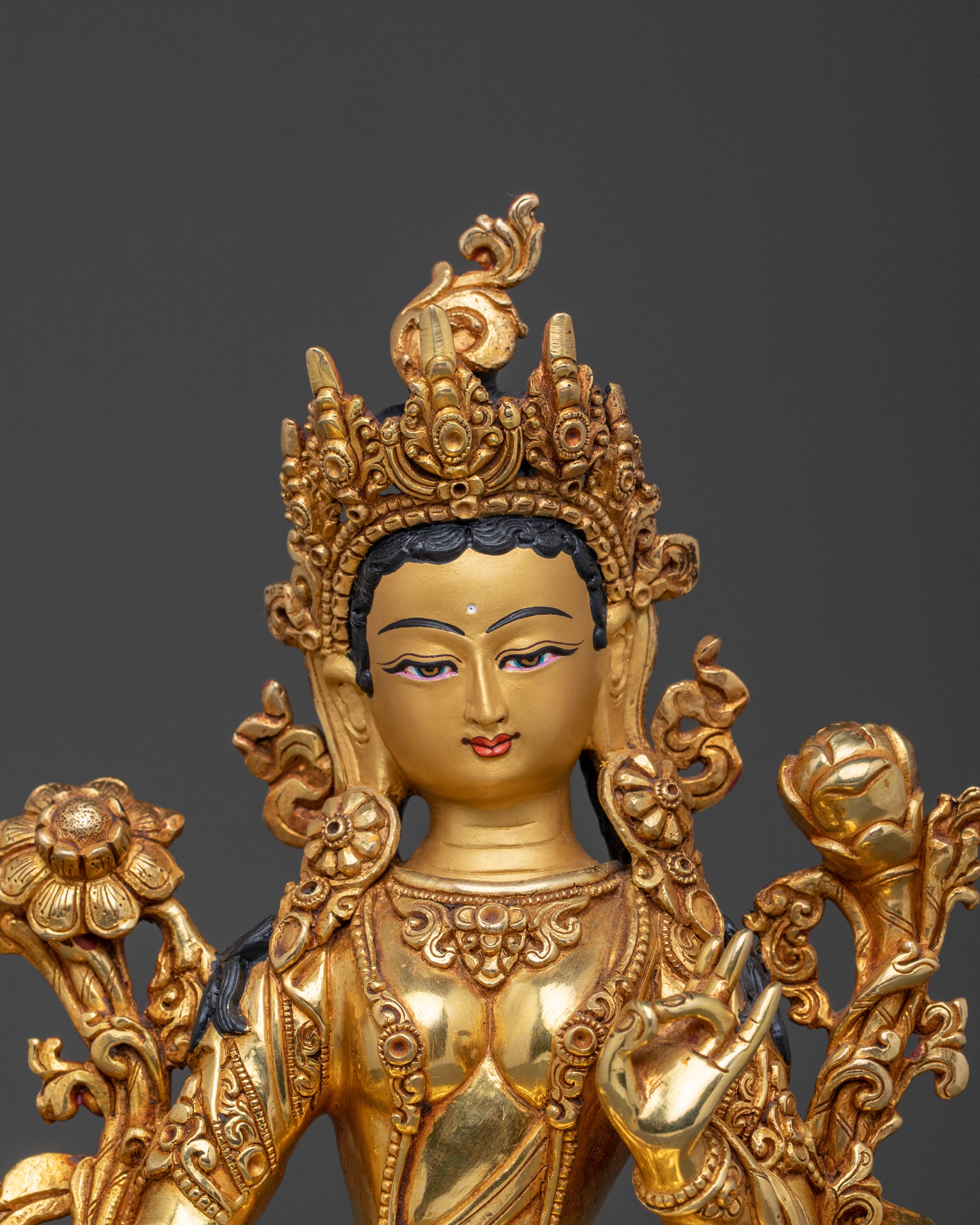Green Tara Spiritual Statue | Compassionate Goddess