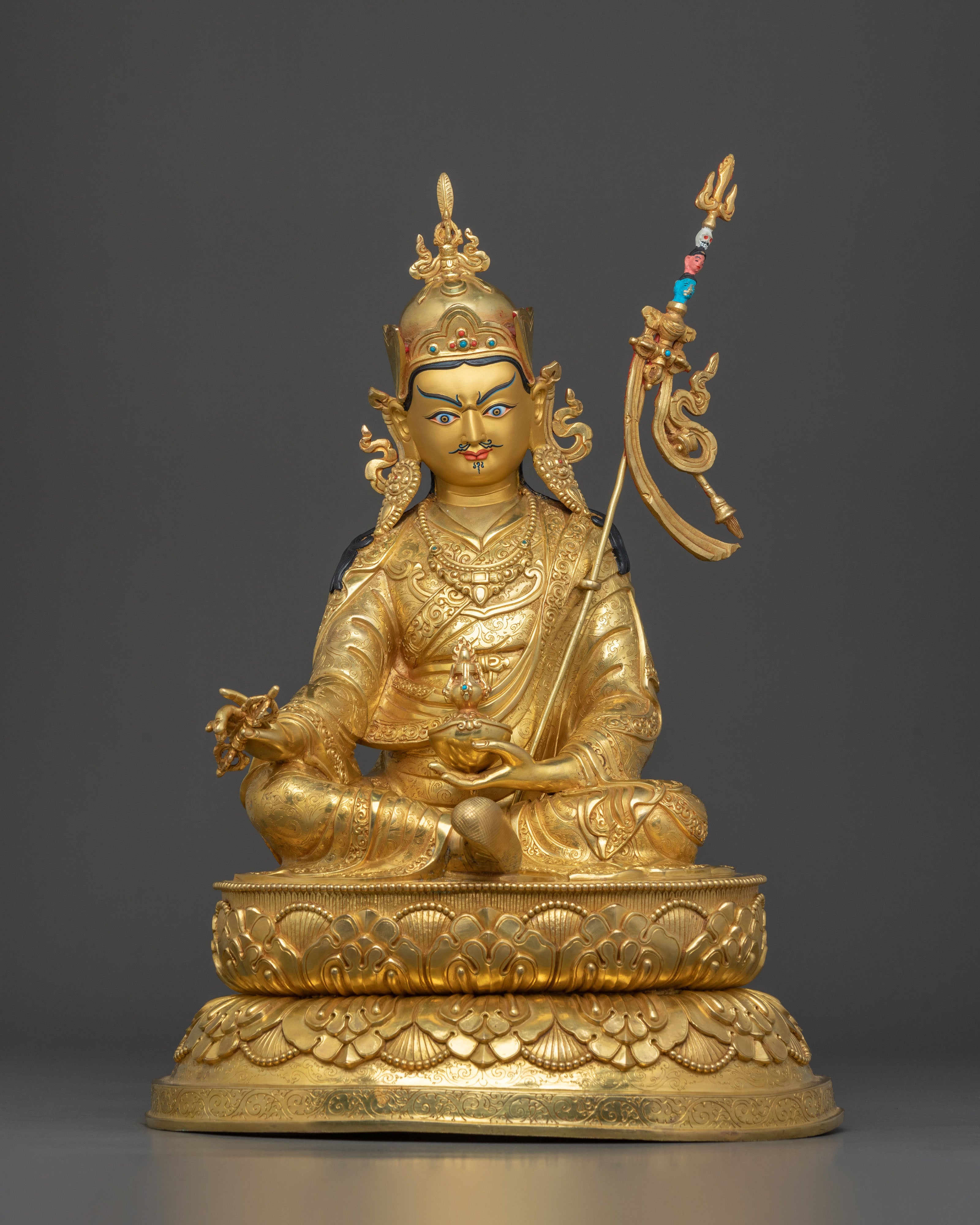Guru Rinpoche Buddhist Sculpture | Sacred Altar Statue