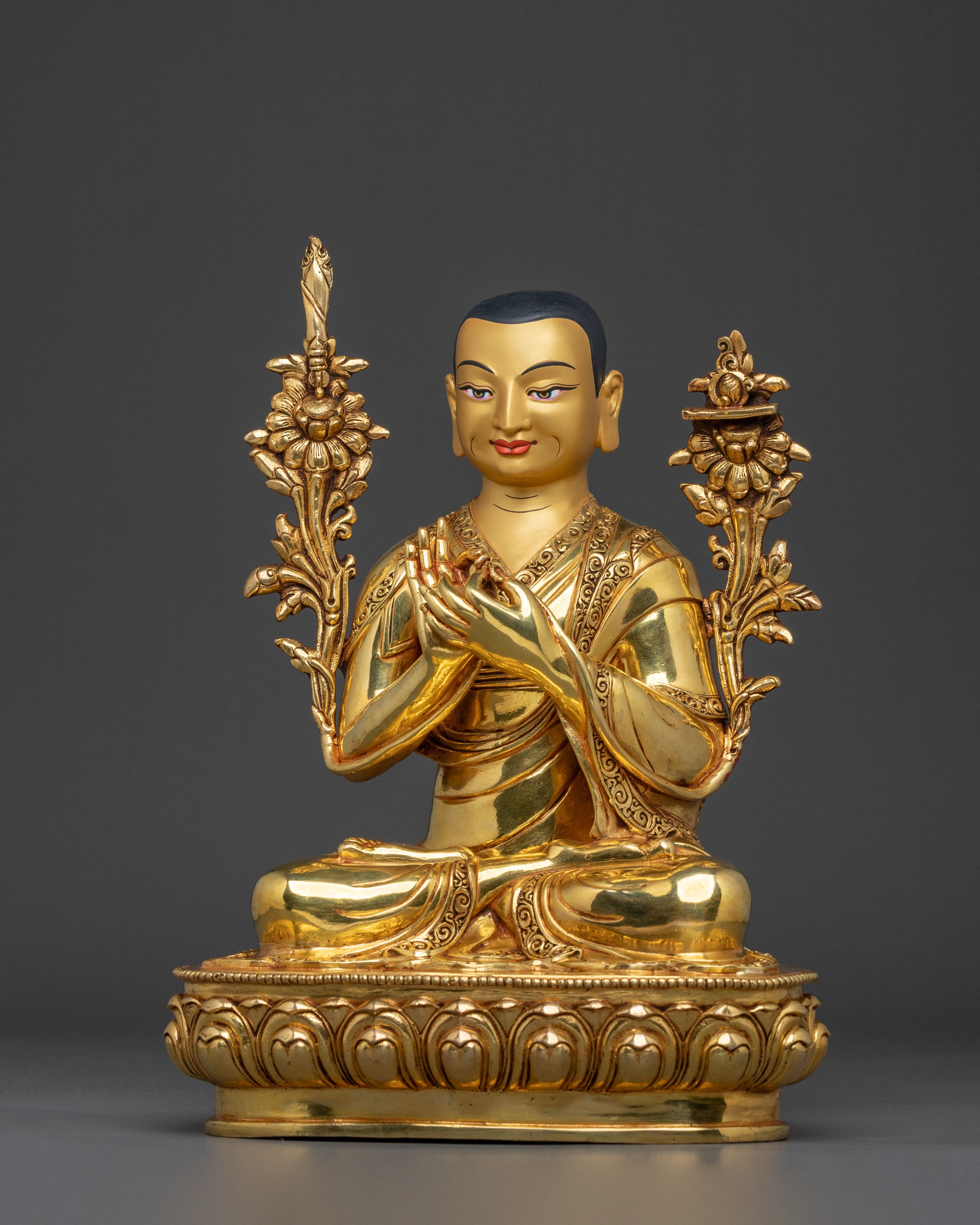 Tsongkhapa with Disciples Handcrafted Statue Set