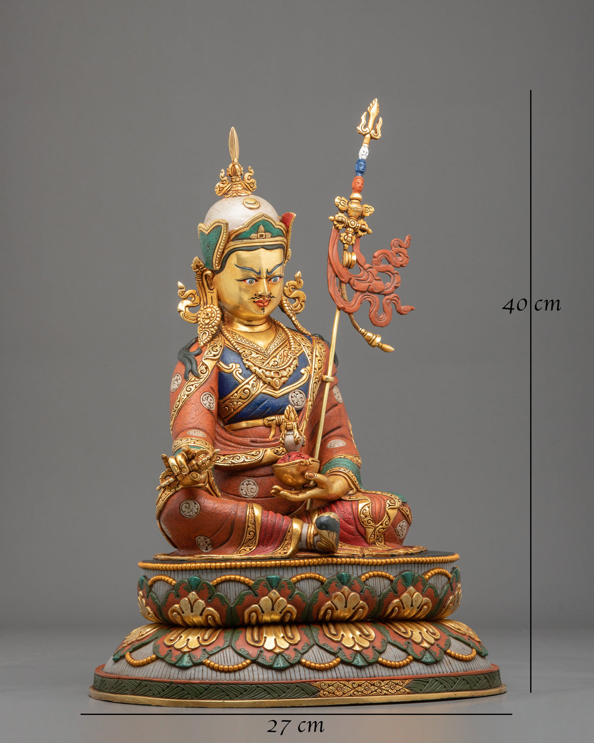 Guru Rinpoche Sacred Figurine | Copper Sculpture