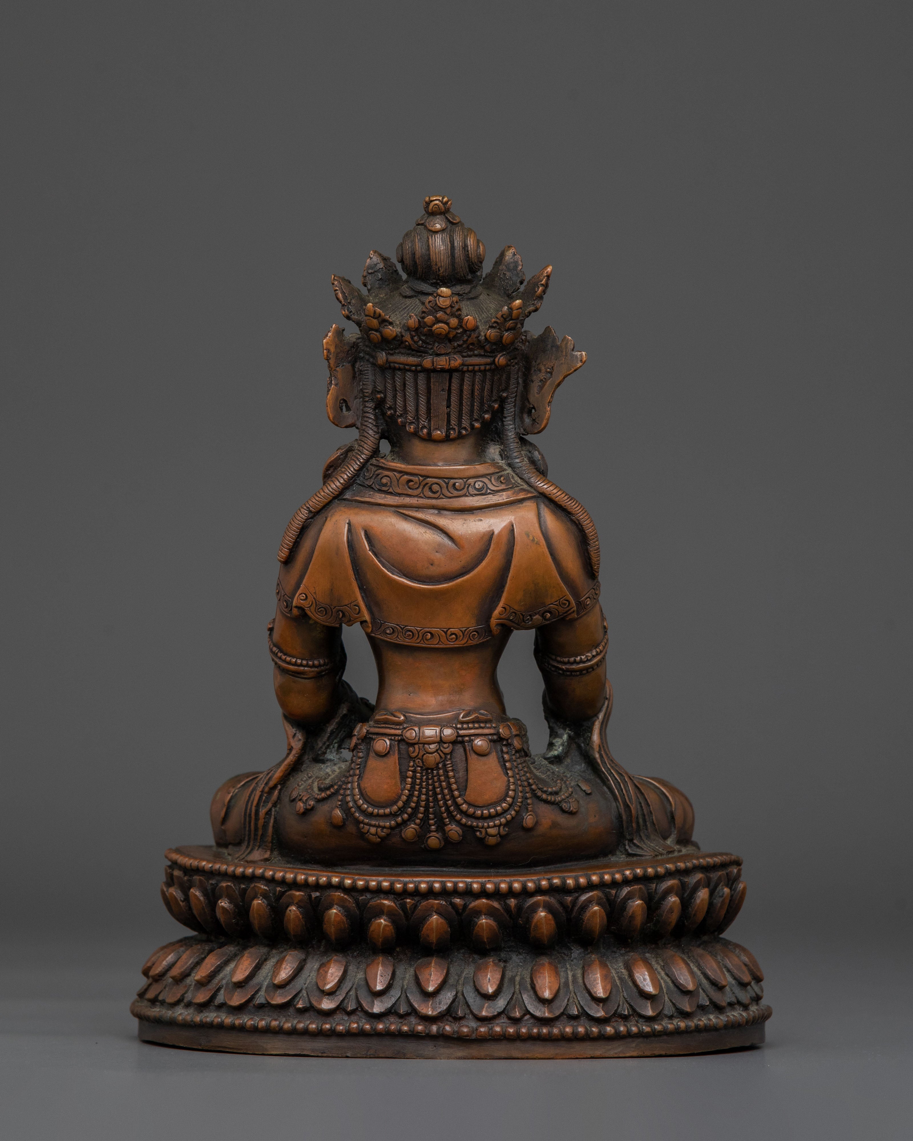 Hand Carved Mitrugpa Statue | Himalayan Altar Decor