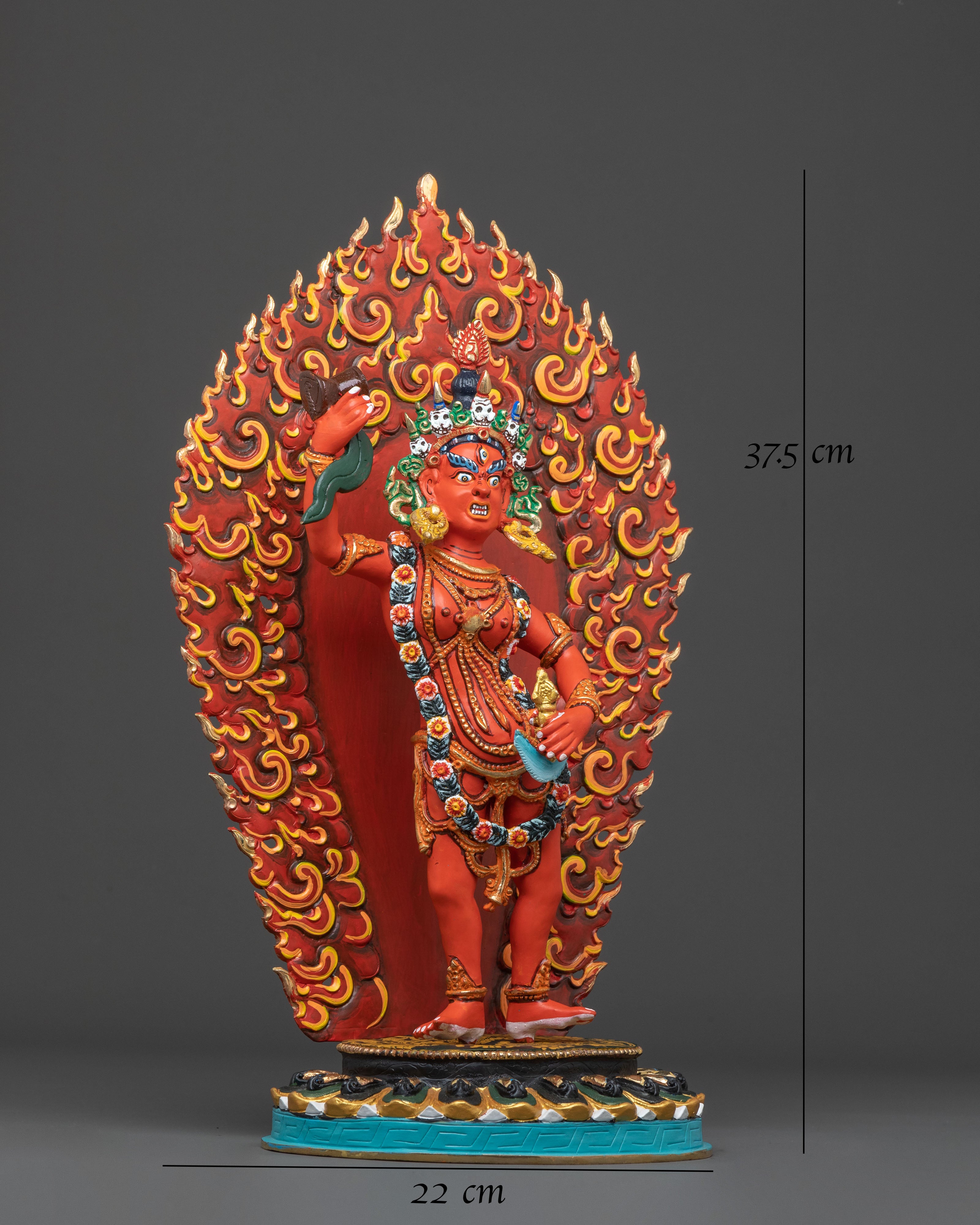 Buddhist Deity Damchen Gyalmo Statue