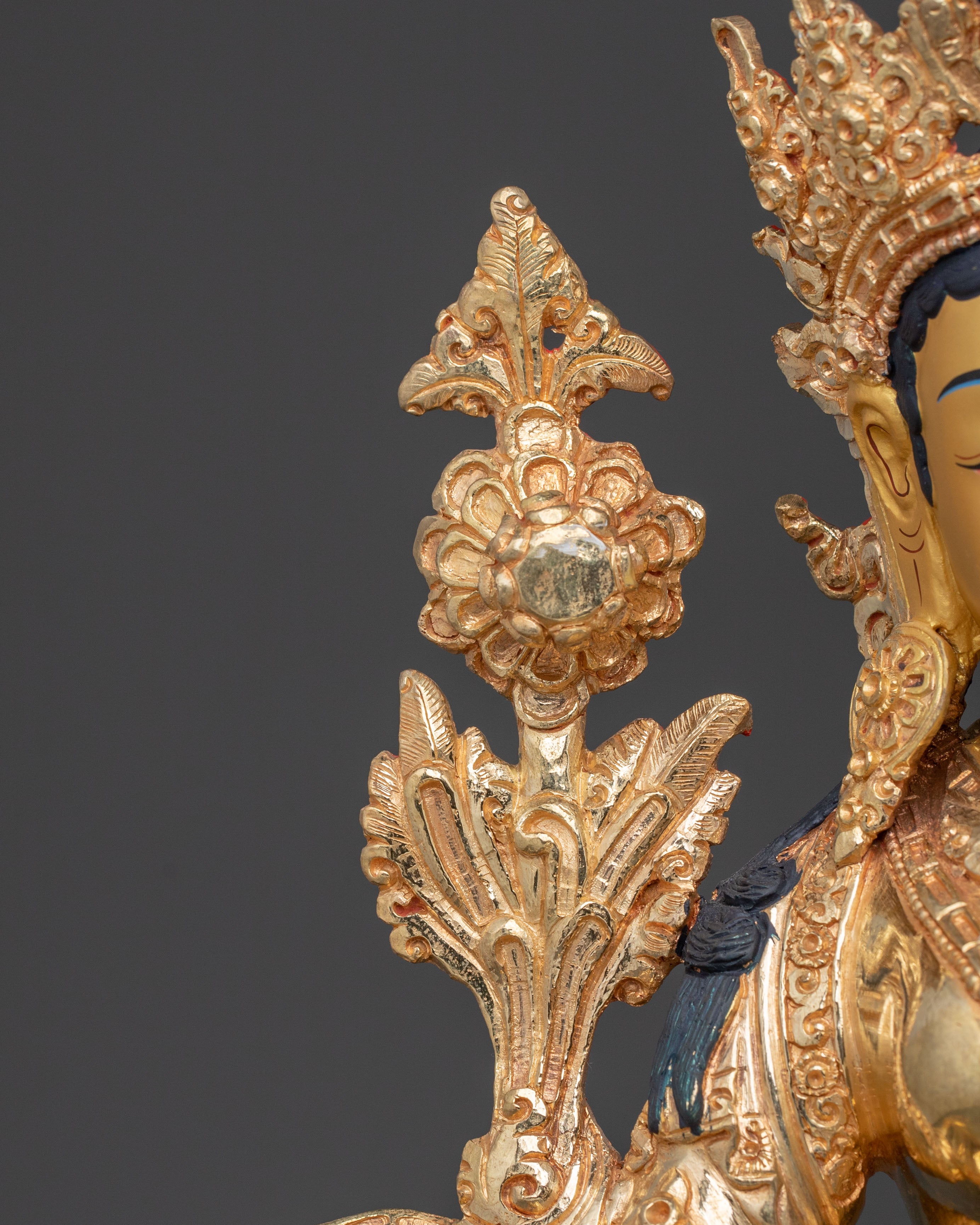 Mother Green Tara | 24K Gold Gilded Sculpture