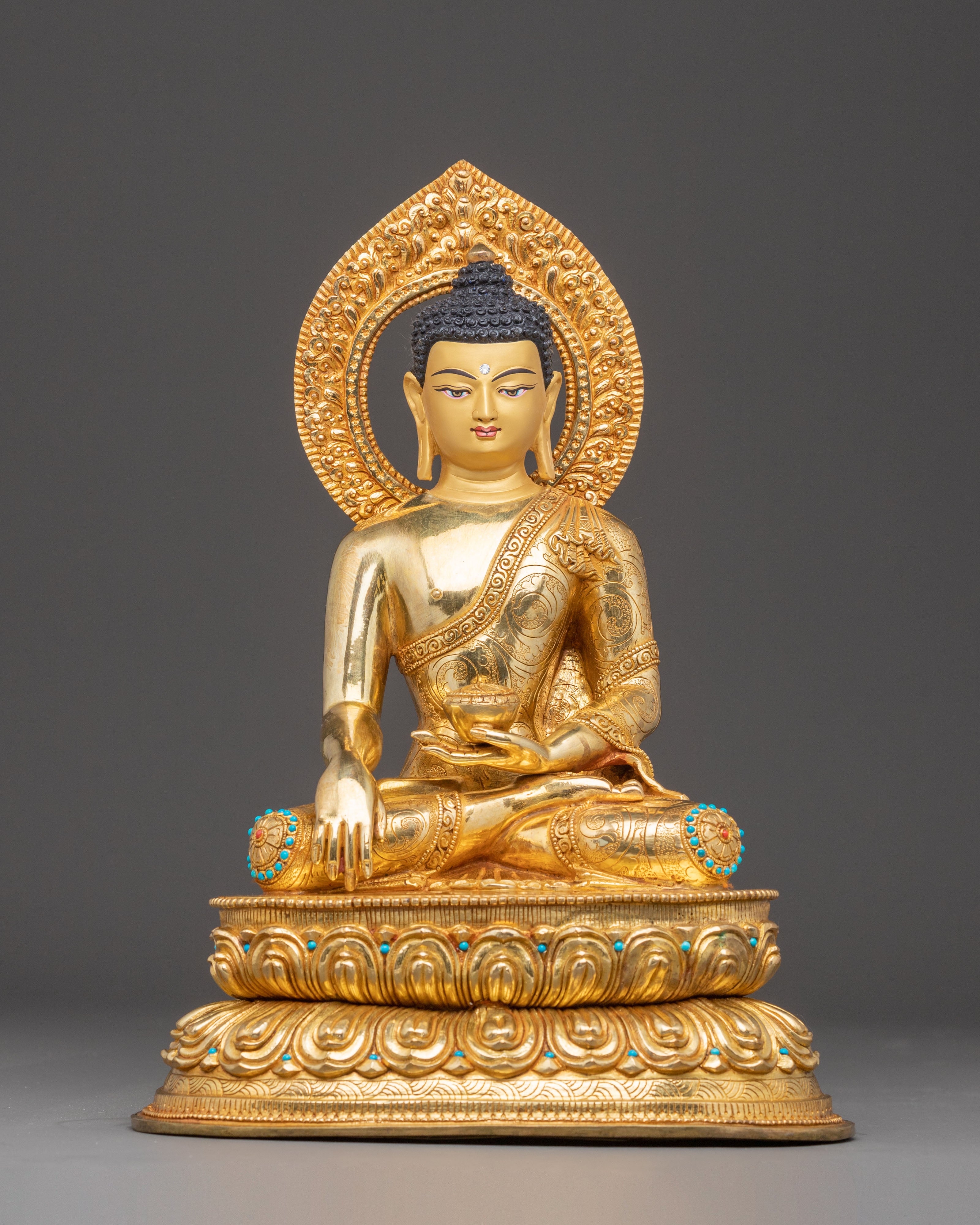 Handcrafted Radiant Shakyamuni Buddha Art | Peaceful Dharma Icon