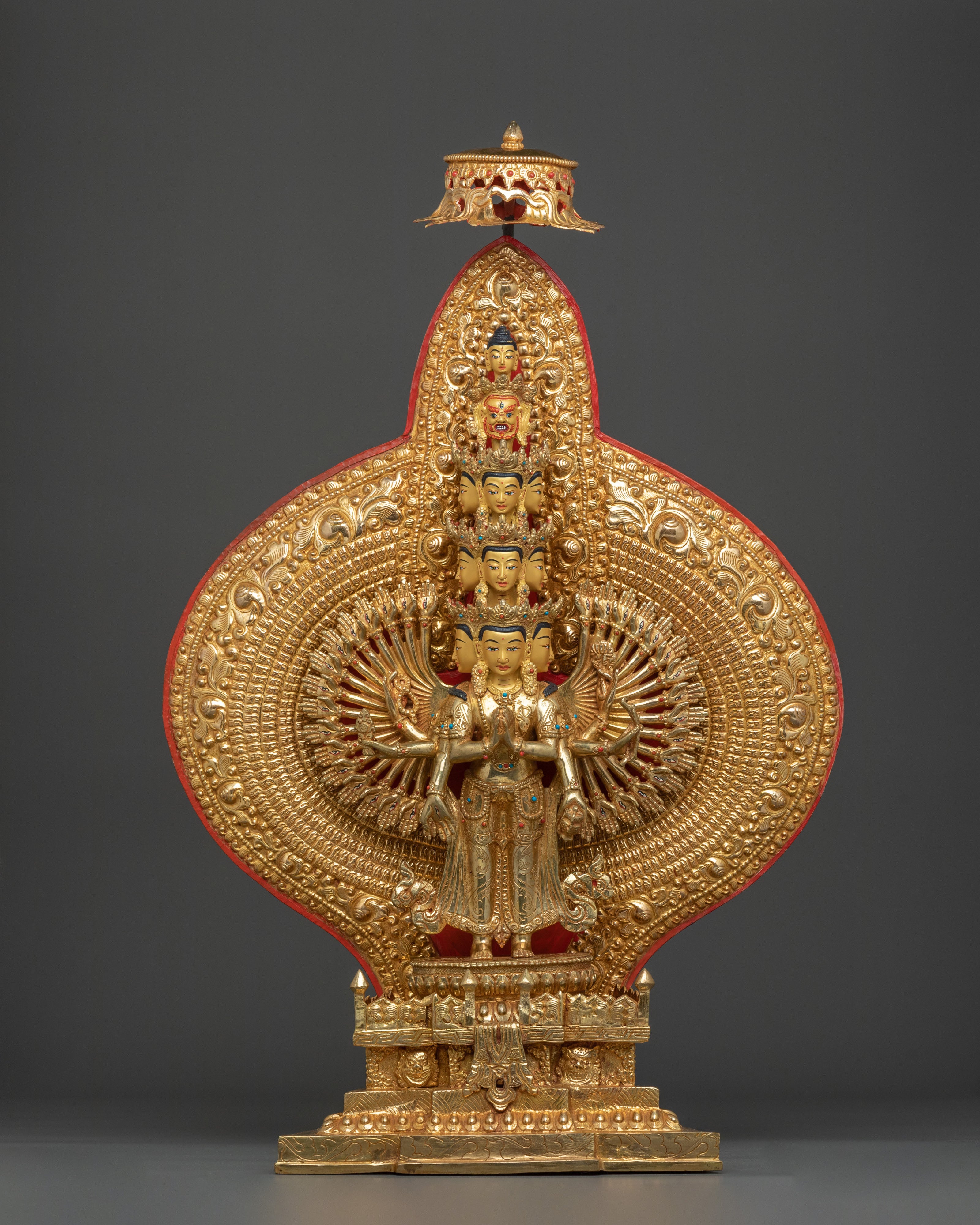 Sacred 1000 Armed Chenrezig Sculpture | Bodhisattva of Compassion