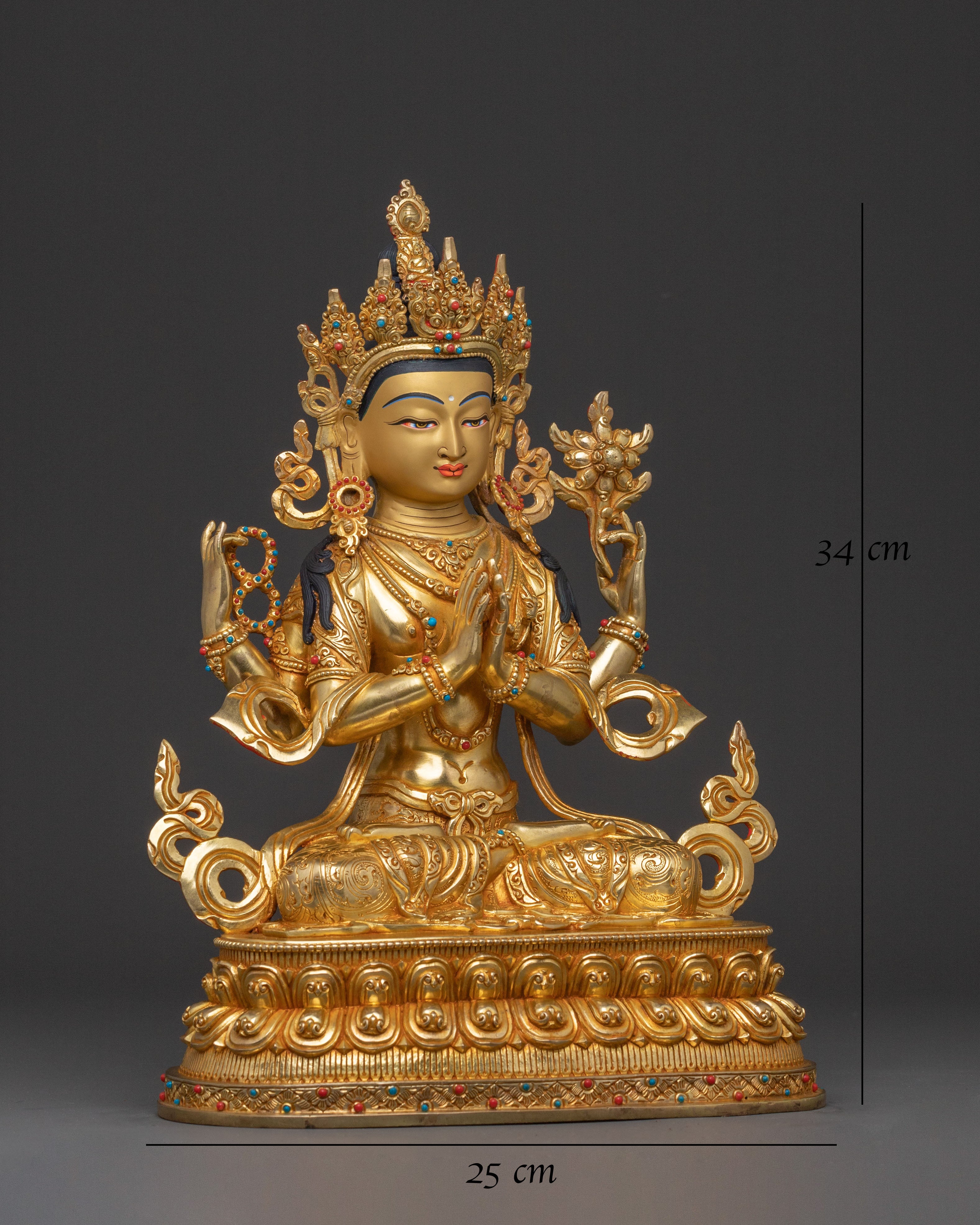 Handcrafted Chenrezig Statue | Serene Compassion