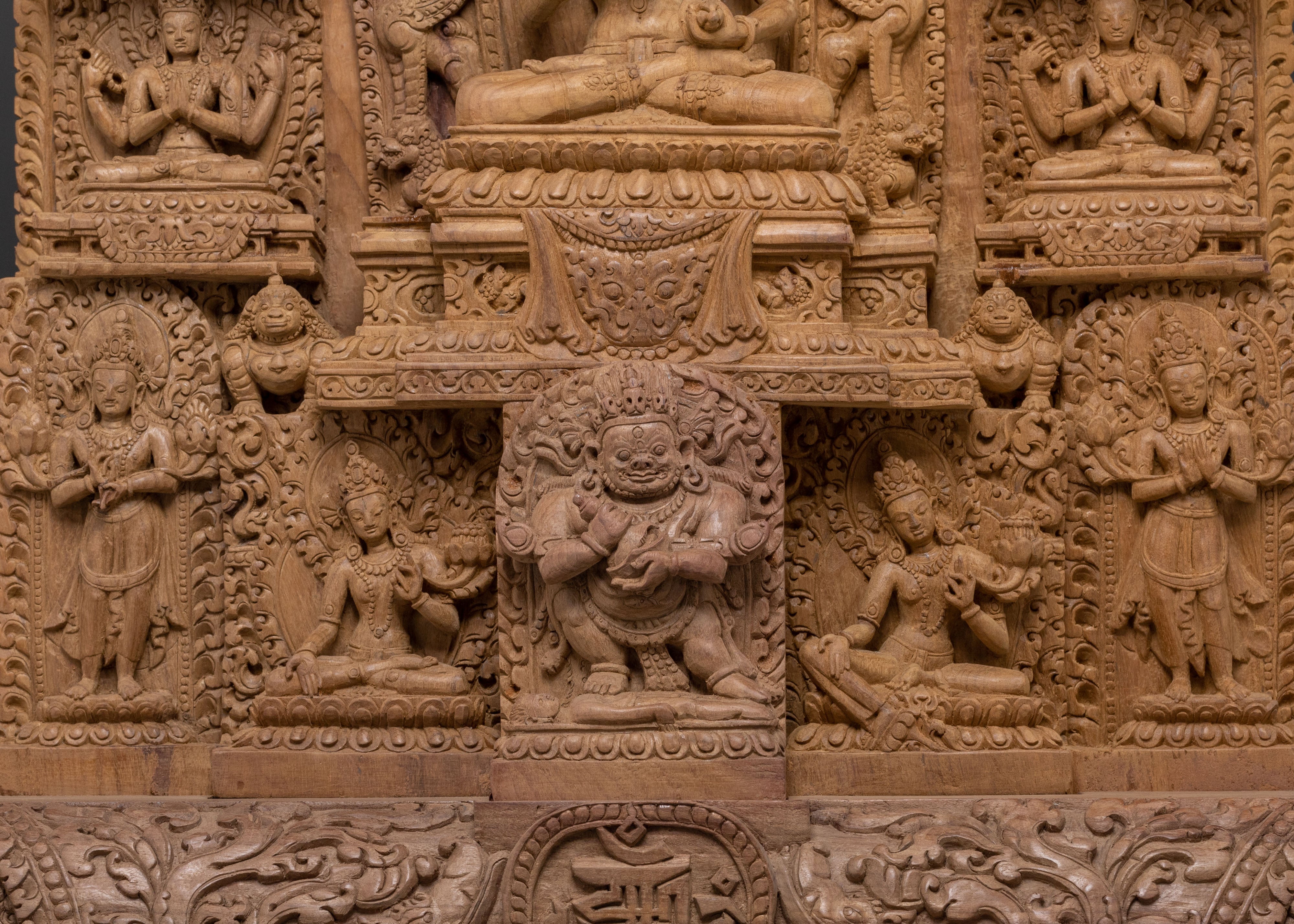 Vajrasattva Purification Wooden Sculpture | Home Decor