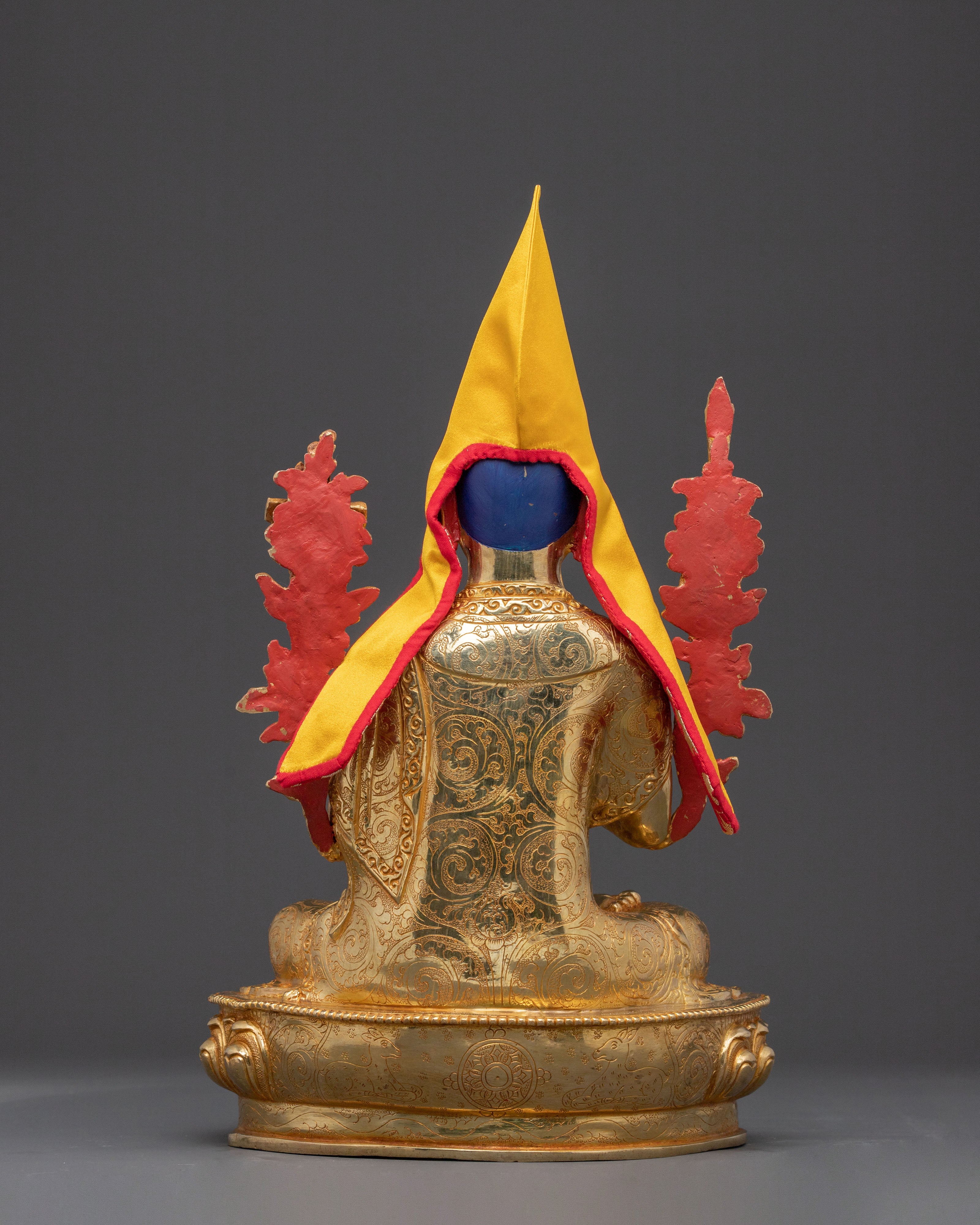 Sacred Tsongkhapa Statue Set | Sacred Meditation Teacher Sculpture