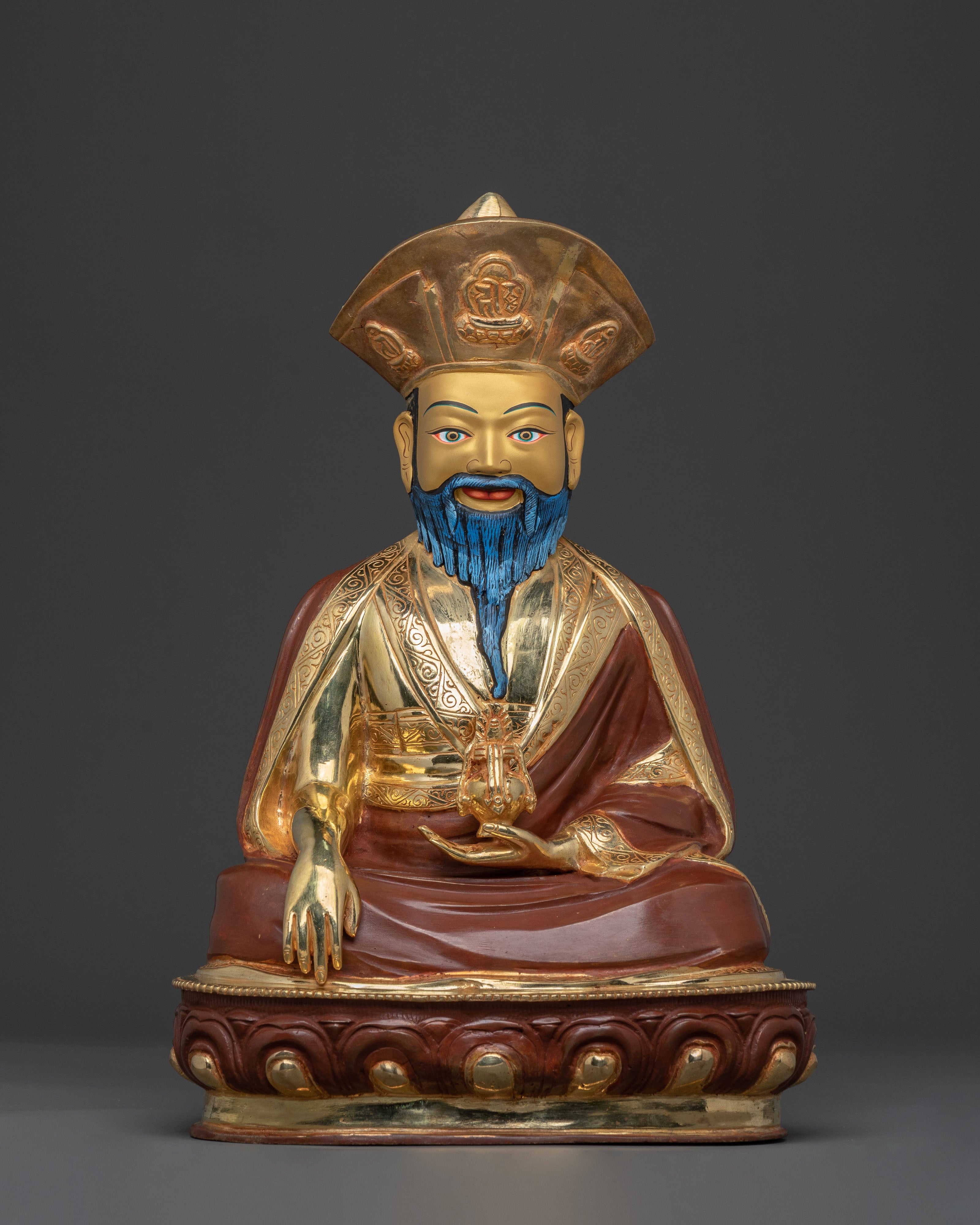 Guru Shapdum 24K Gold Gilded Statue 