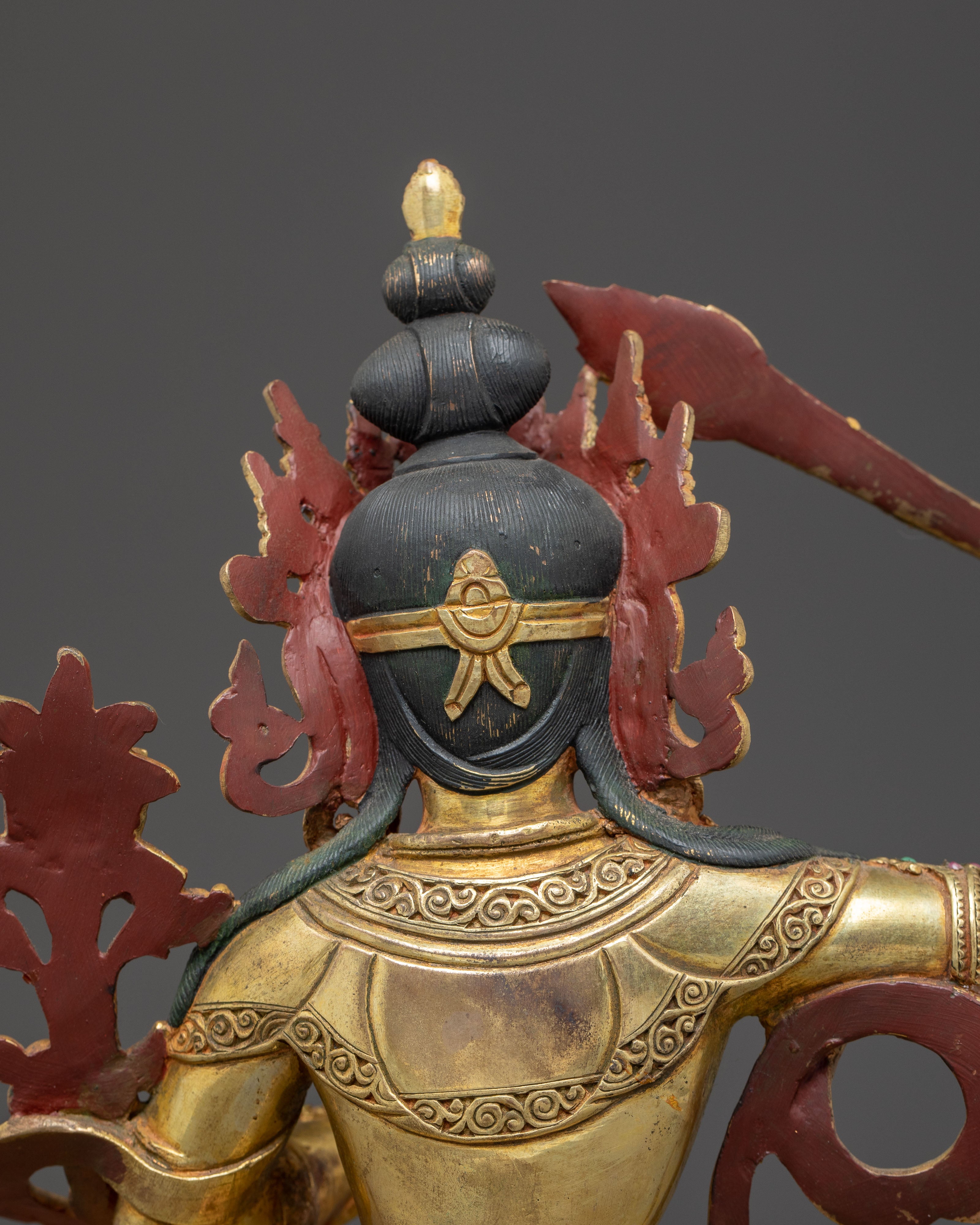 Handmade Manjushri Copper Body Statue | Himalayan Buddhist Decor