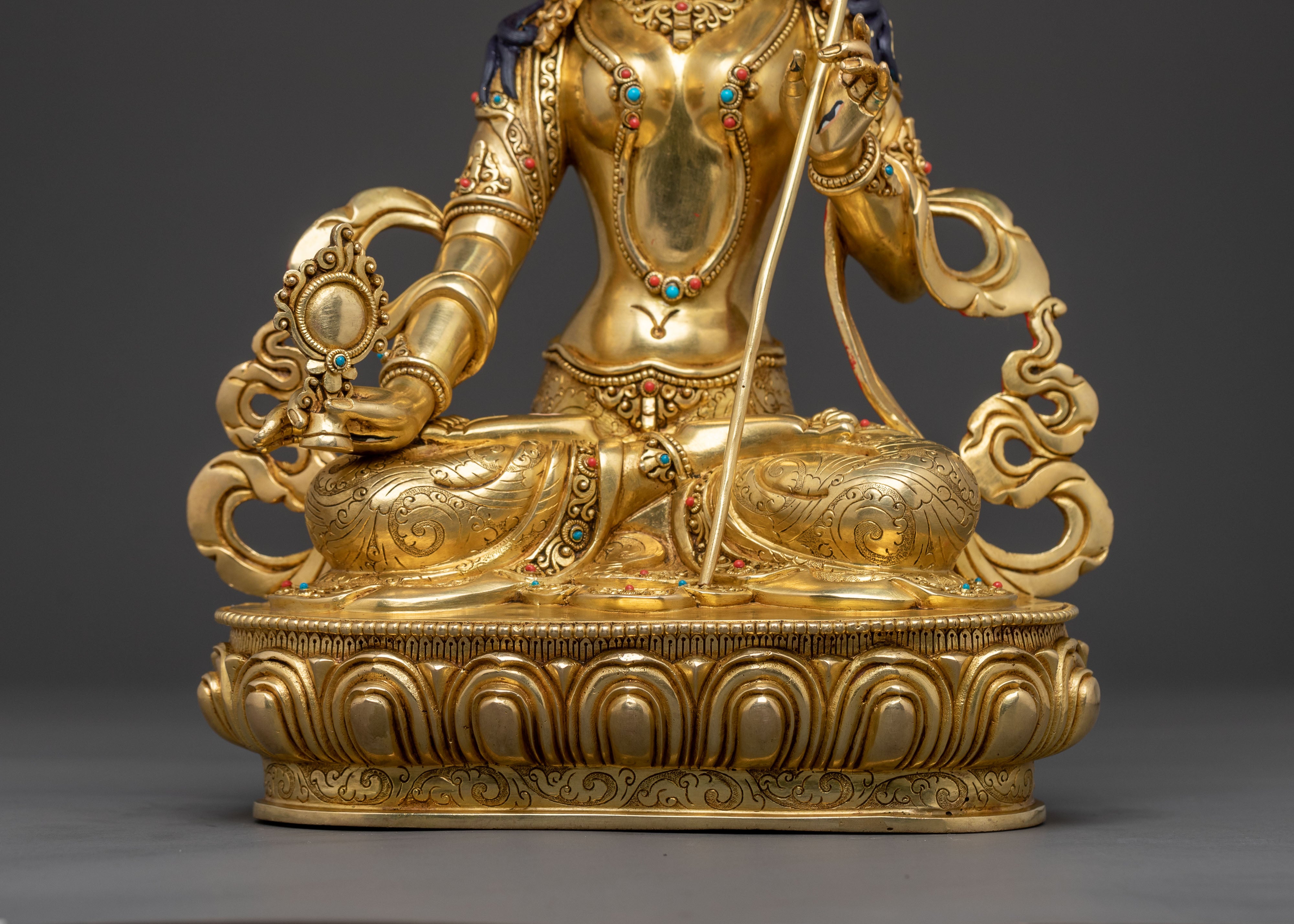 Golden Dukar Statue | Protector of the Dharma