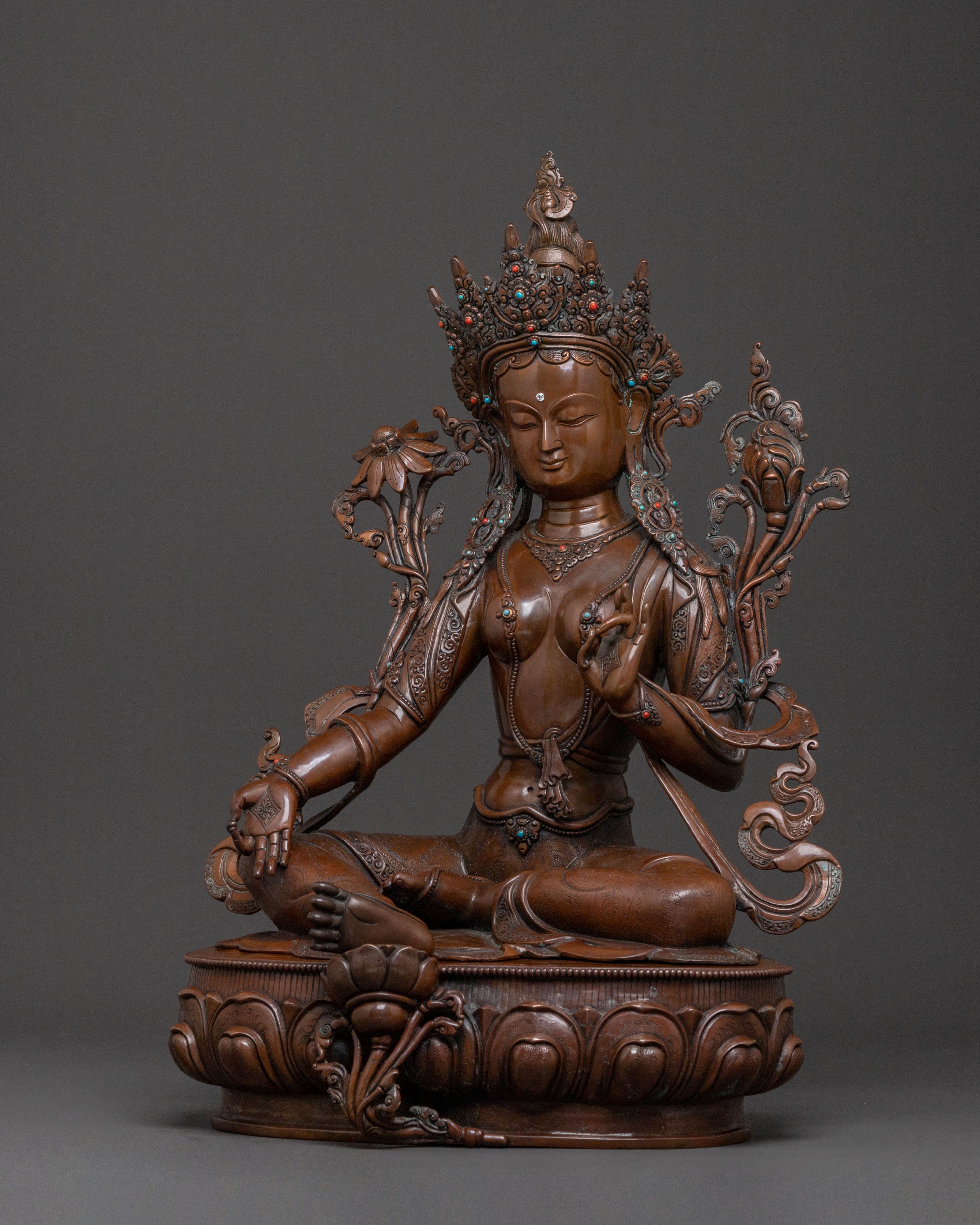 Swift Savior Goddess Green Tara Statue | A Symbol of Compassion