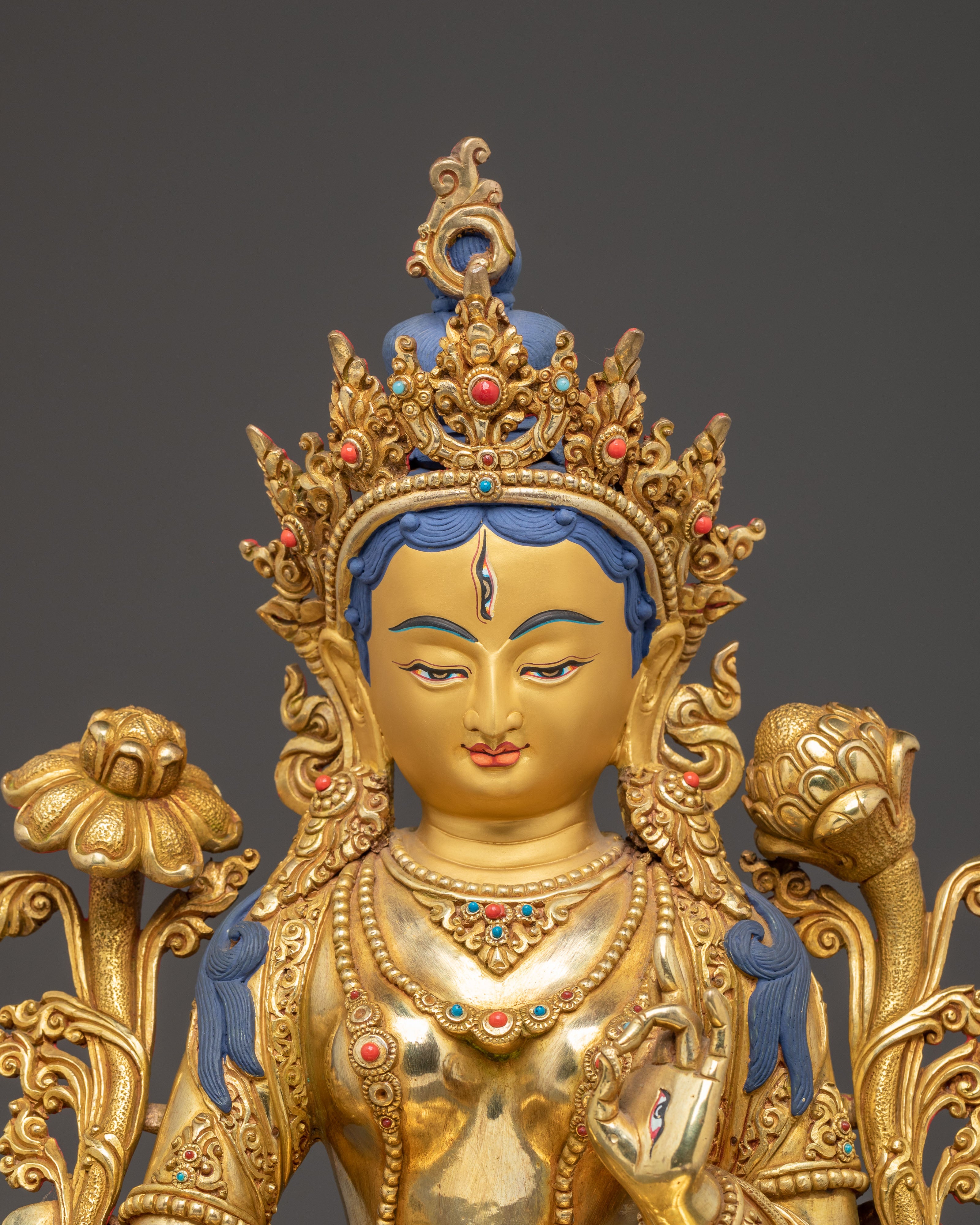 Handcrafted Figurine of White Tara | Healing Goddess