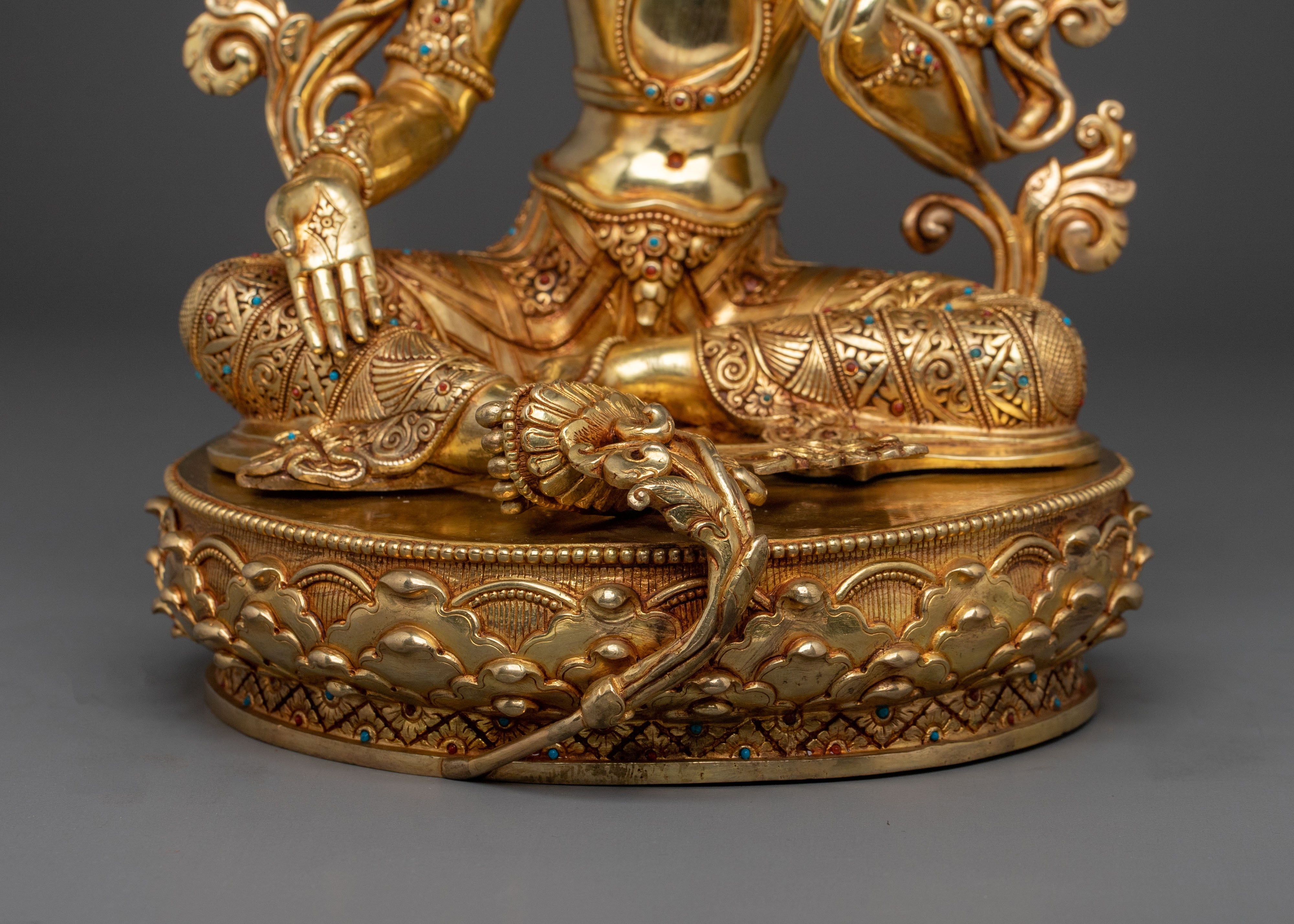 Green Tara Statue | Goddess of Compassion