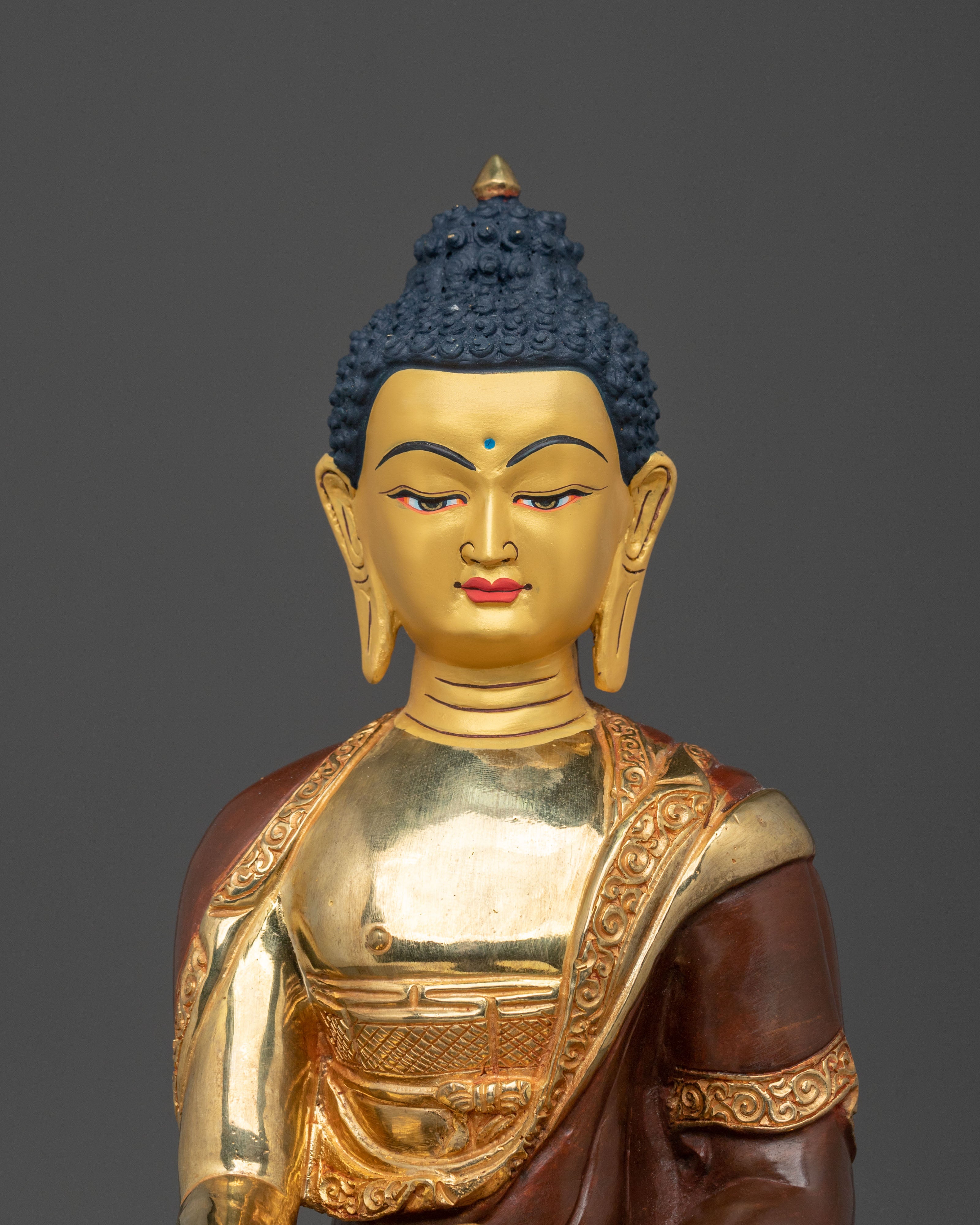 Handcrafted Shakyamuni Buddha Vajrayana Sculpture