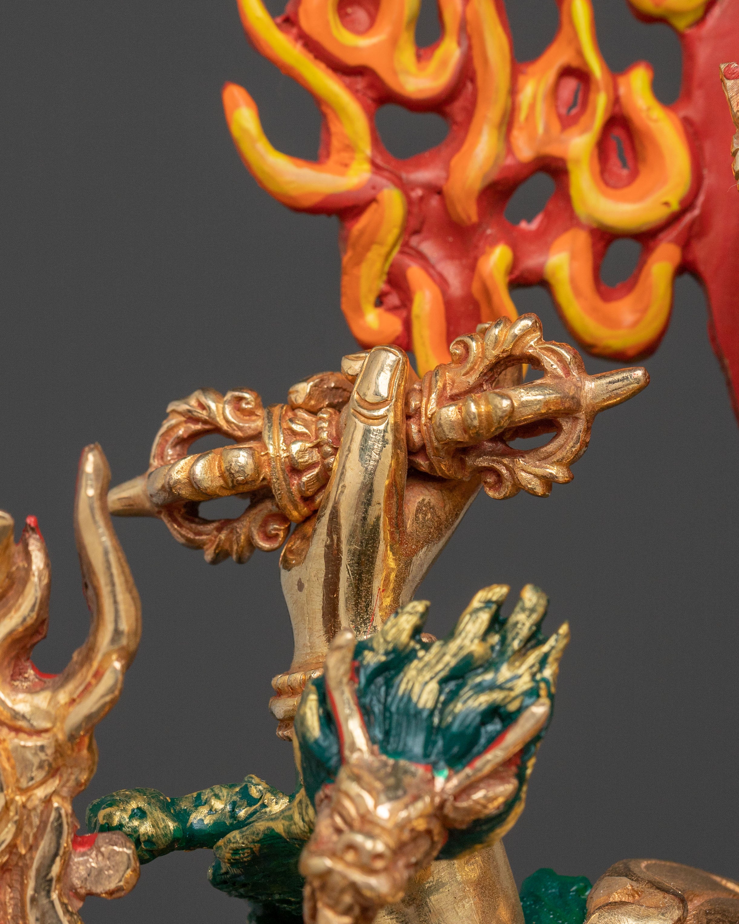 Ucchusma Protection Figure - Gilded Copper Statue