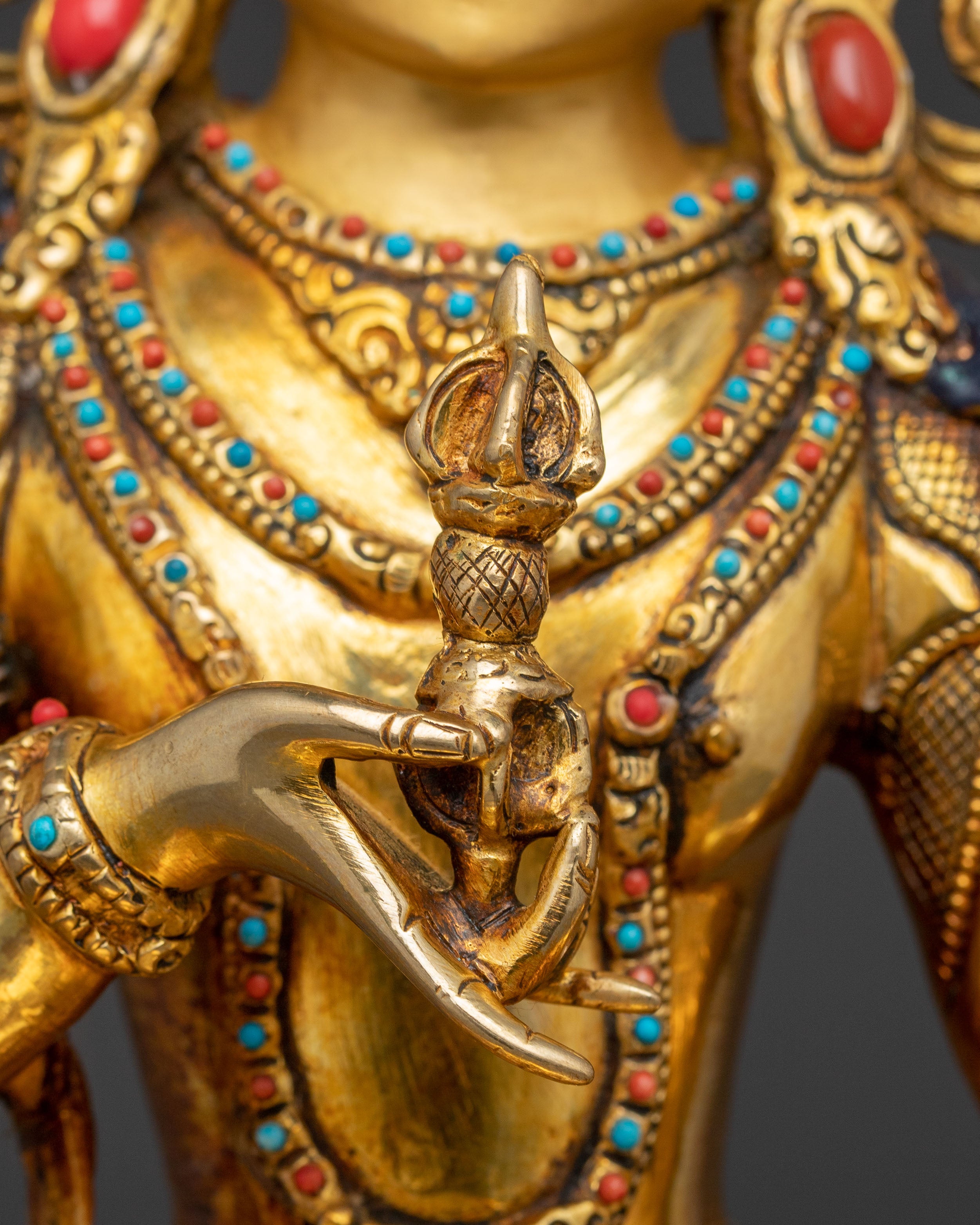 Vajrasattva Sacred Golden Statue | Bodhisattva of Purification