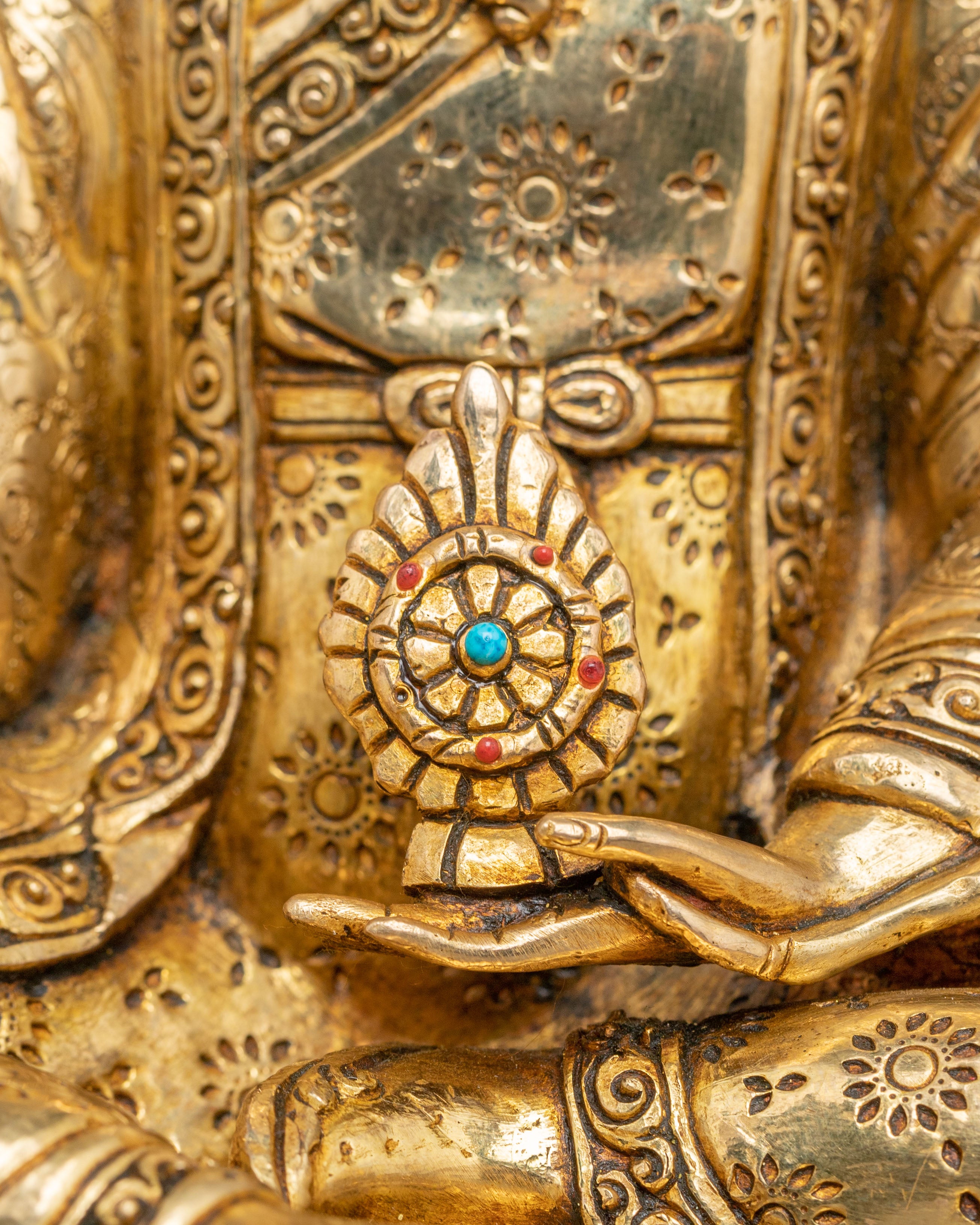 Golden Statue of Guru Set | Himalayan Spiritual Masters