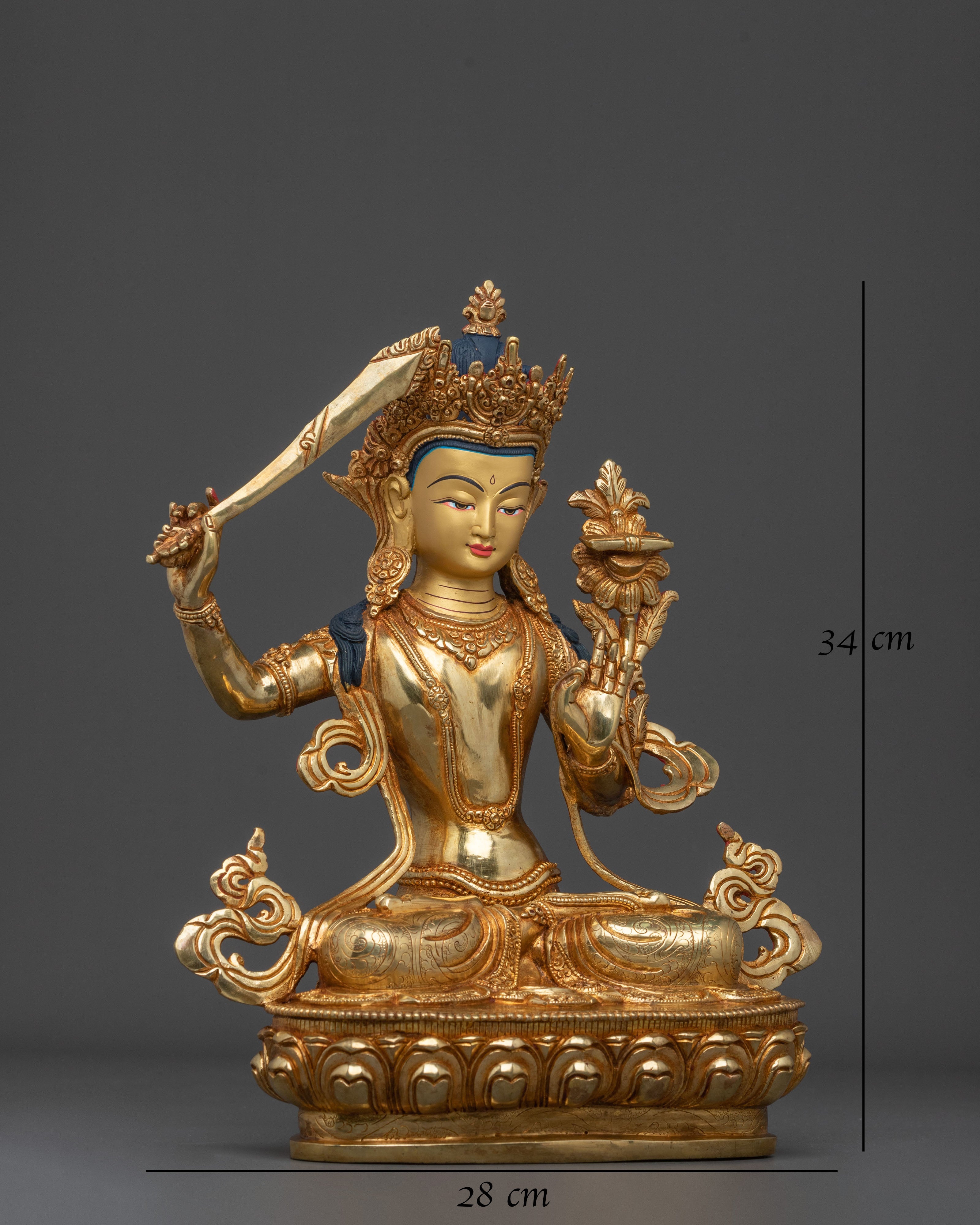 Bodhisattva Manjushri Statue | Sacred Wisdom Figurine