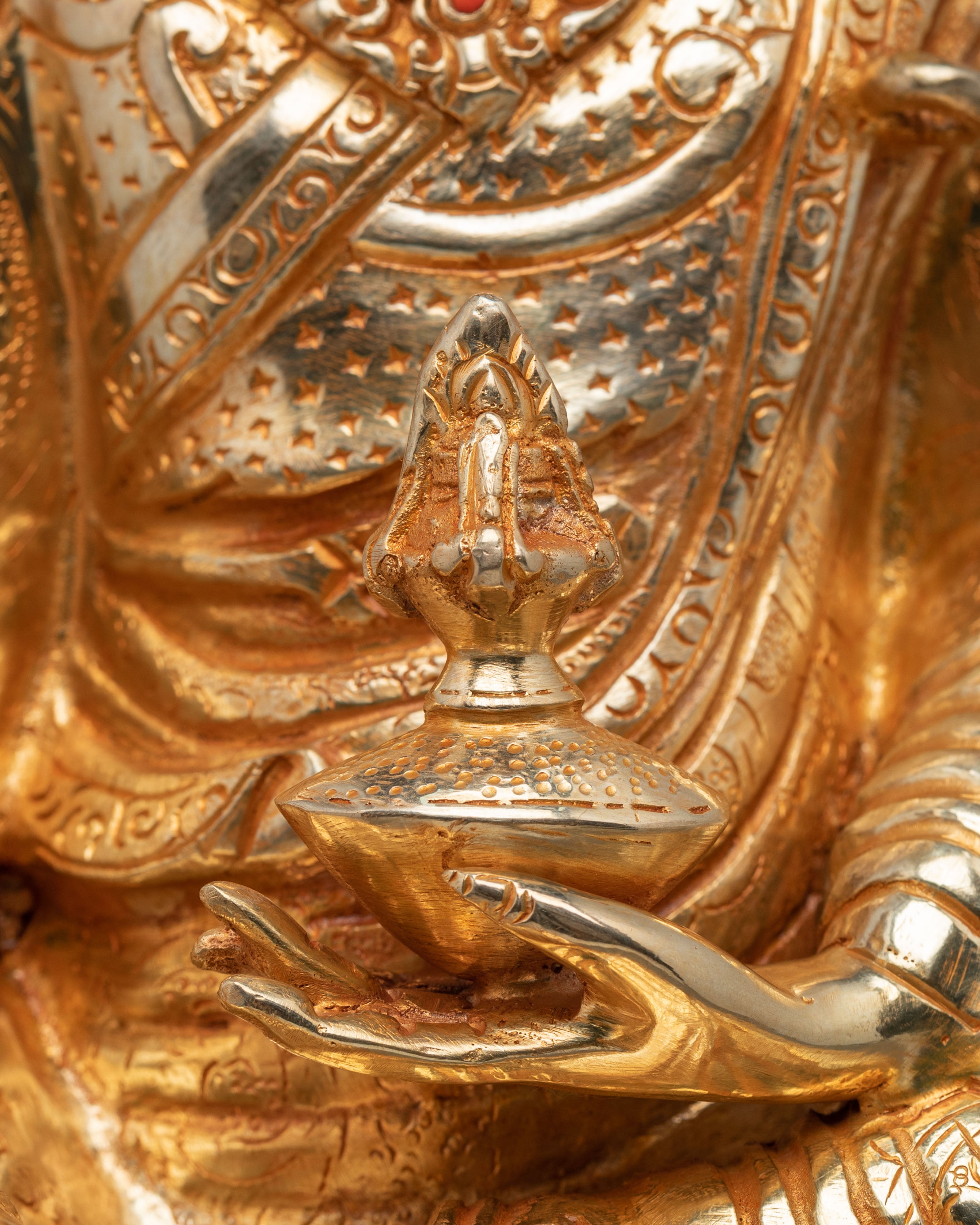Guru Rinpoche Sacred Statue | Tibetan Buddhist Guru Figurine
