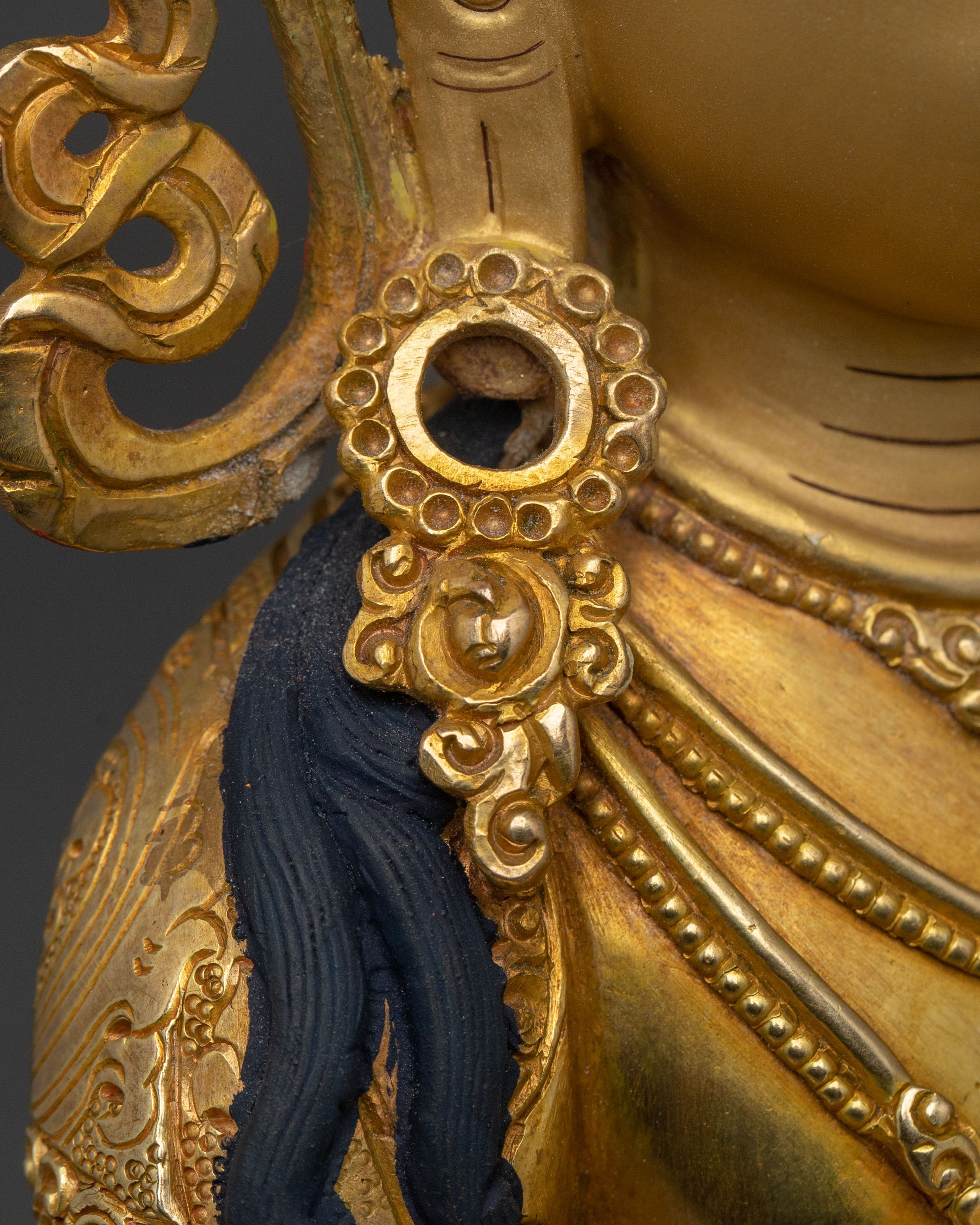 Kistigarbha 24K Gold Gilded Statue | Tibetan Buddhist Sacred Sculpture