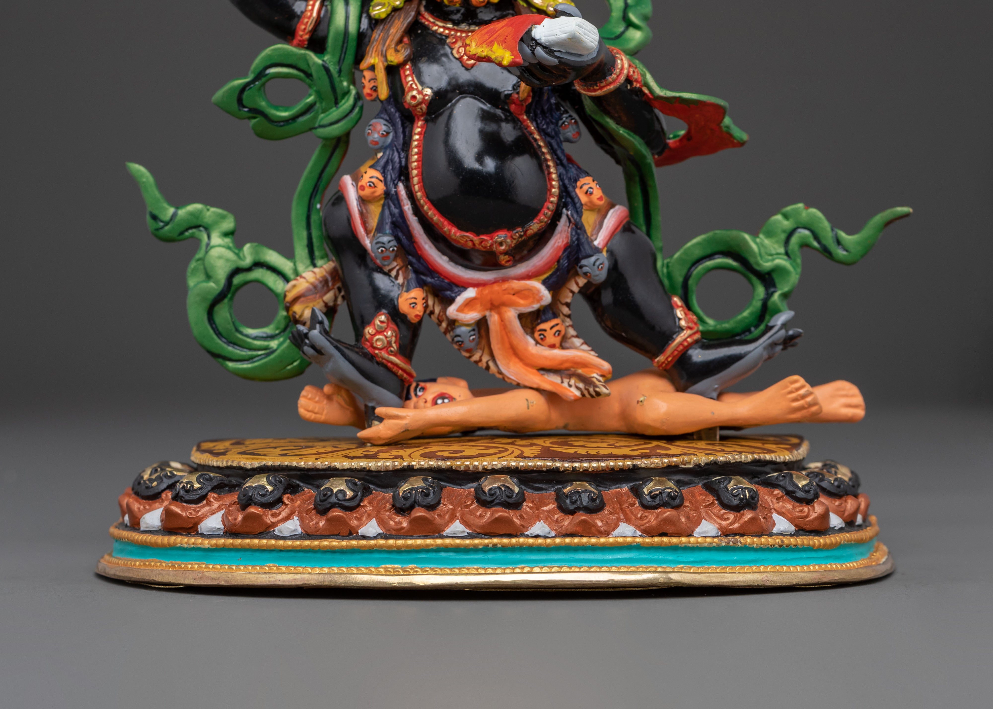 Black Manjushri Divine Figurine | Deity of Wisdom & Protection