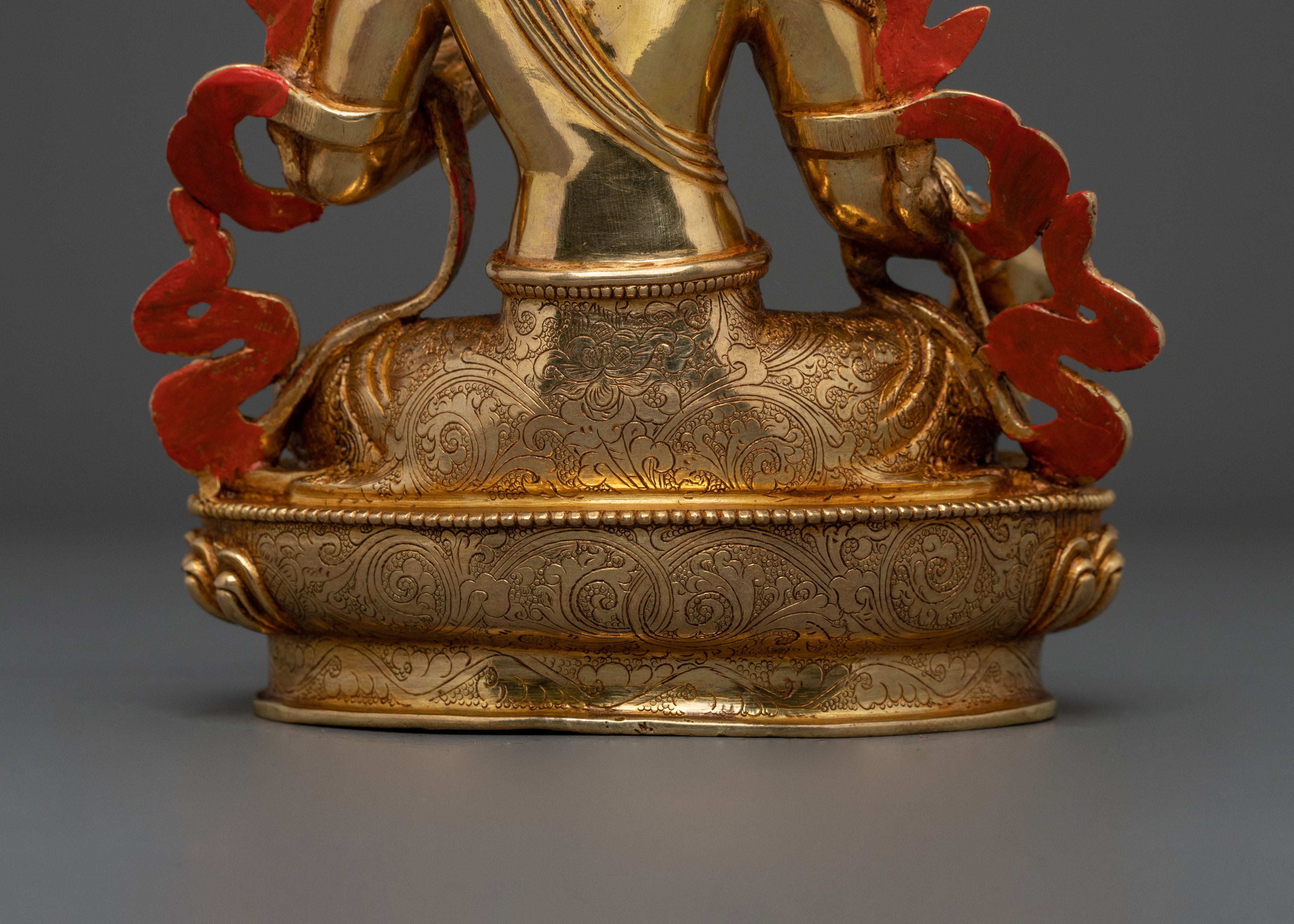 Green Tara Statue | Handcrafted 24K Gold Gilded