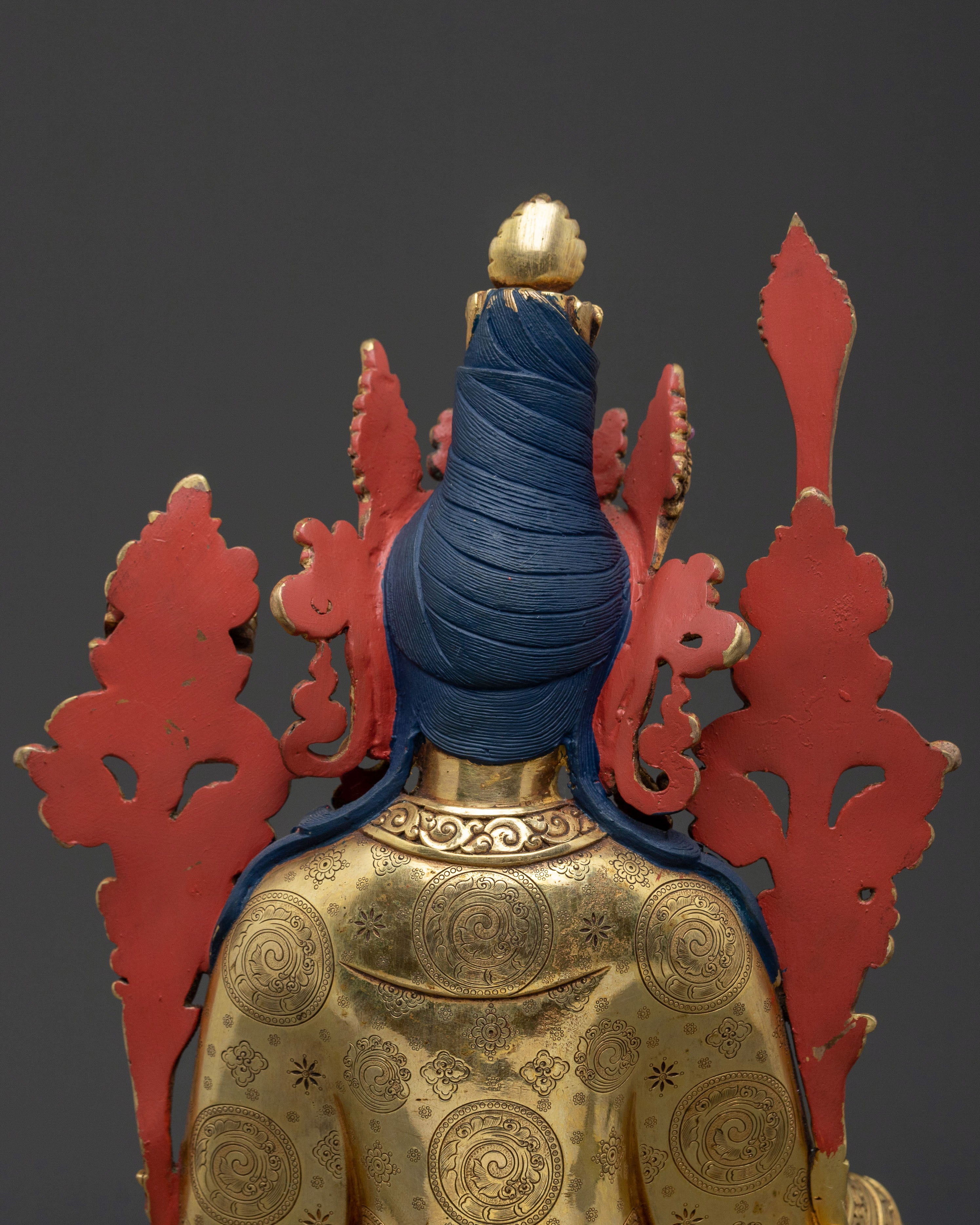 Trisong Detsen: Royal 24K Gold Gilded Statue