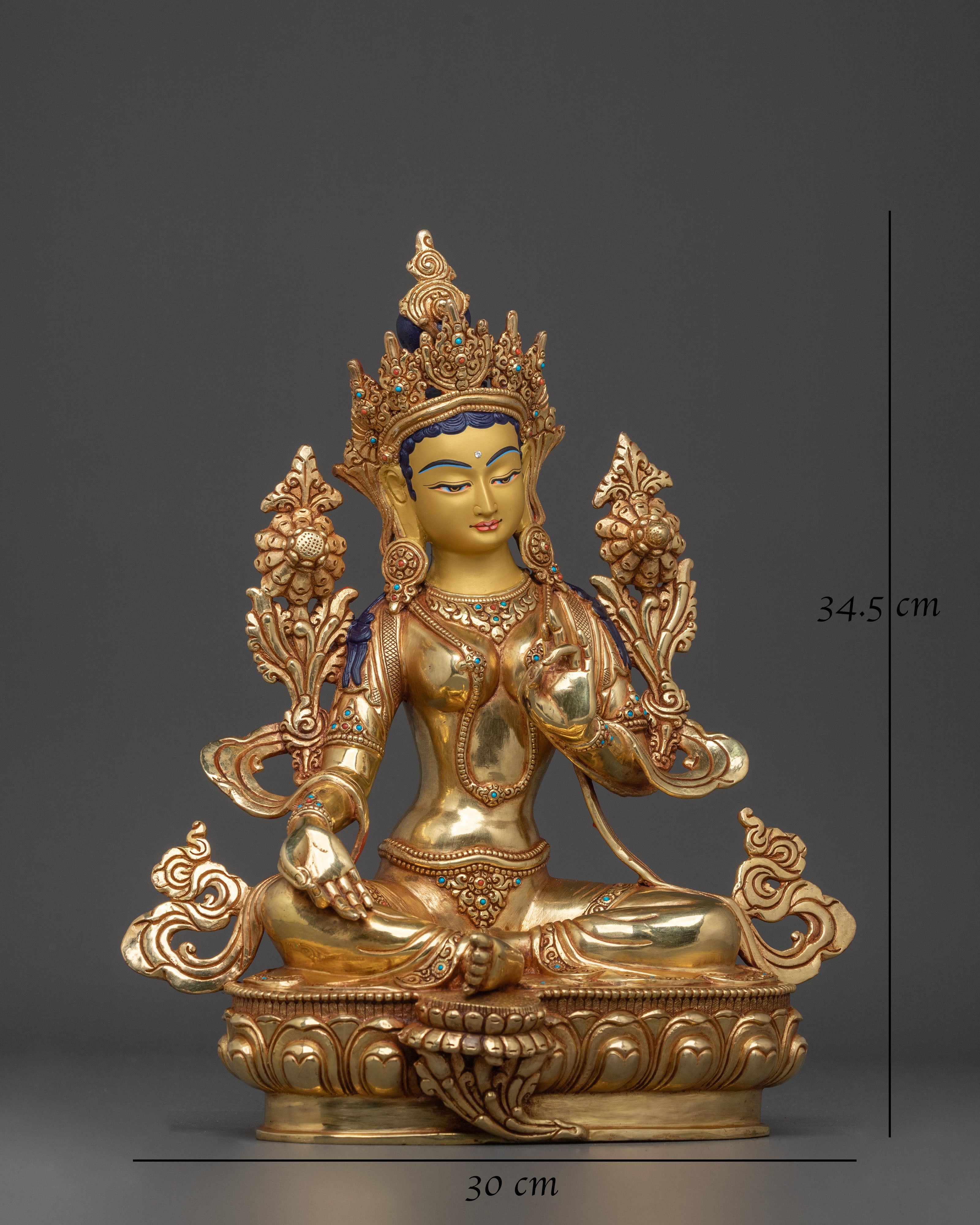 Green Tara Spiritual Decor Statue | Meditation Altar Decor