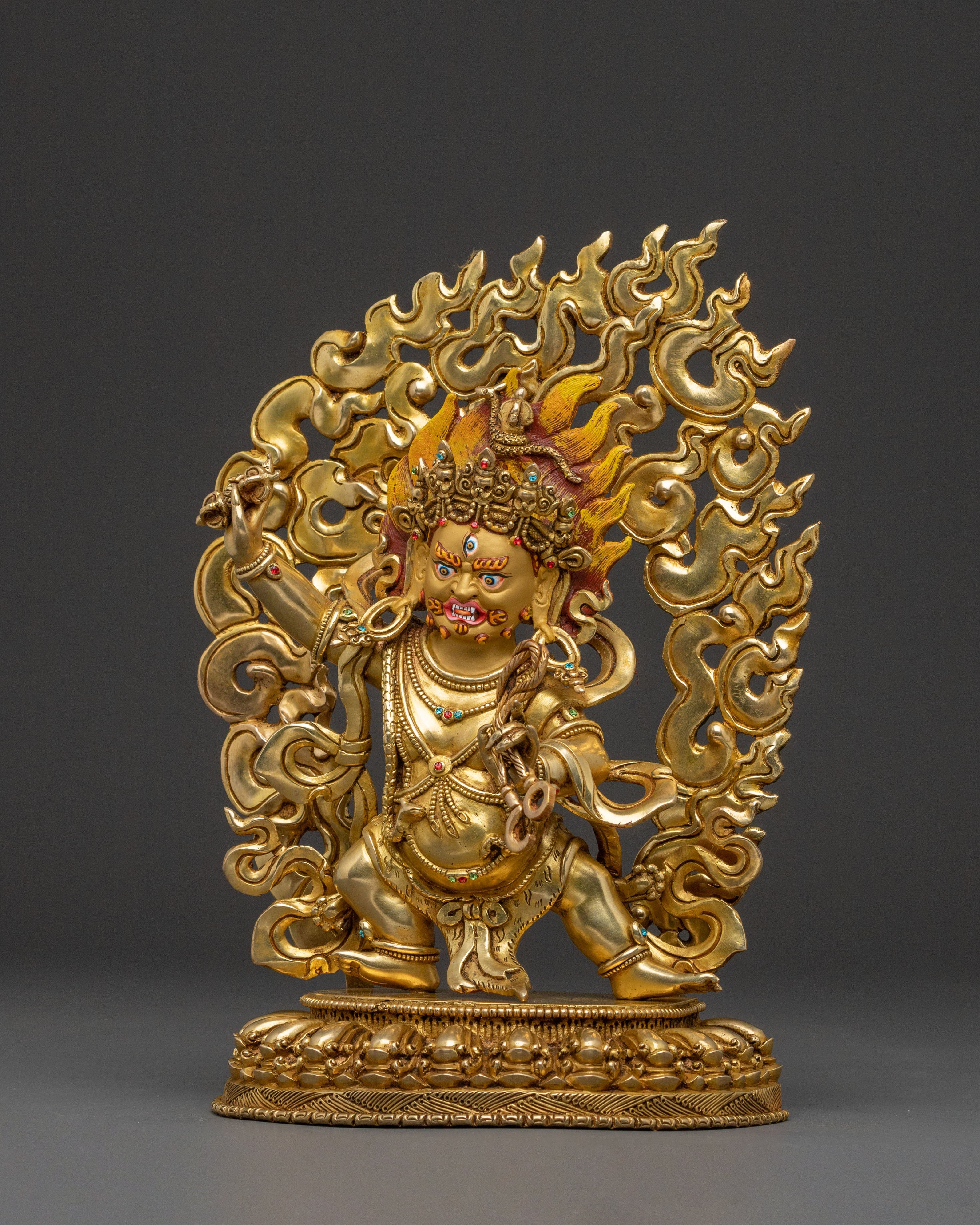 Guardian Vajrapani Golden Statue – Gilded Copper Masterpiece
