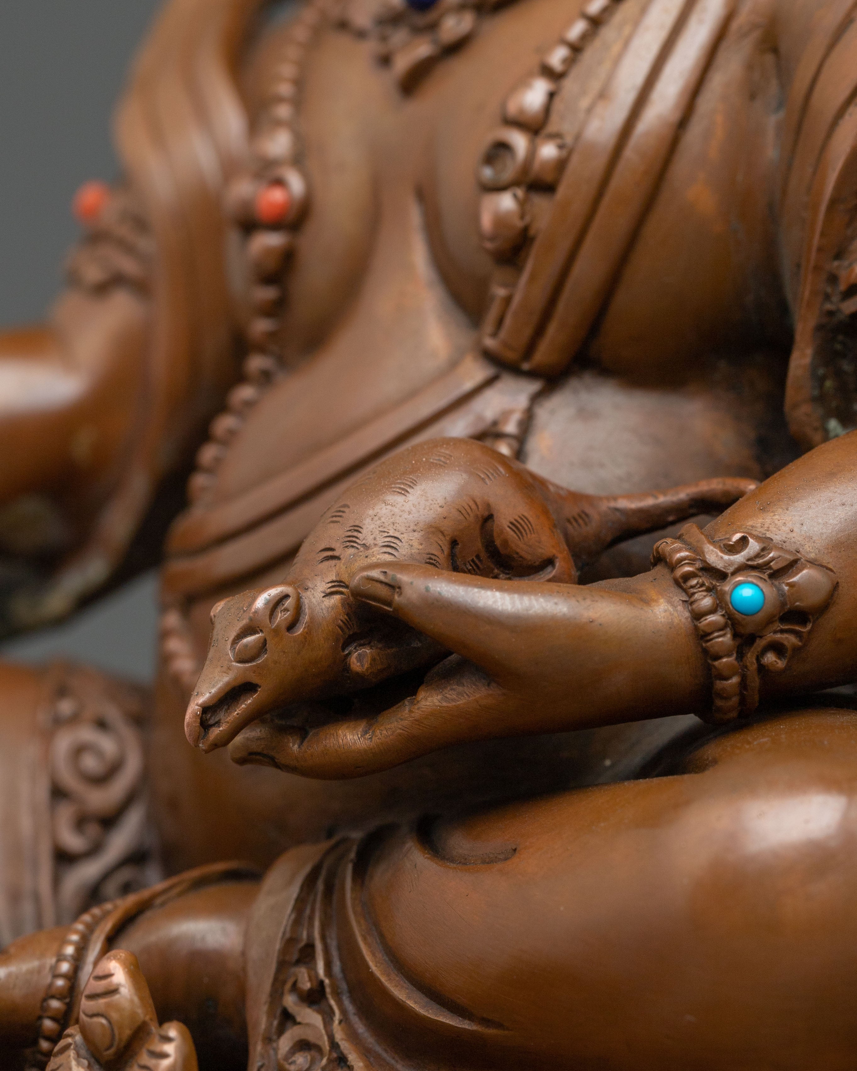 Dzambhala Handmade Sculpture: Deity of Wealth and Prosperity