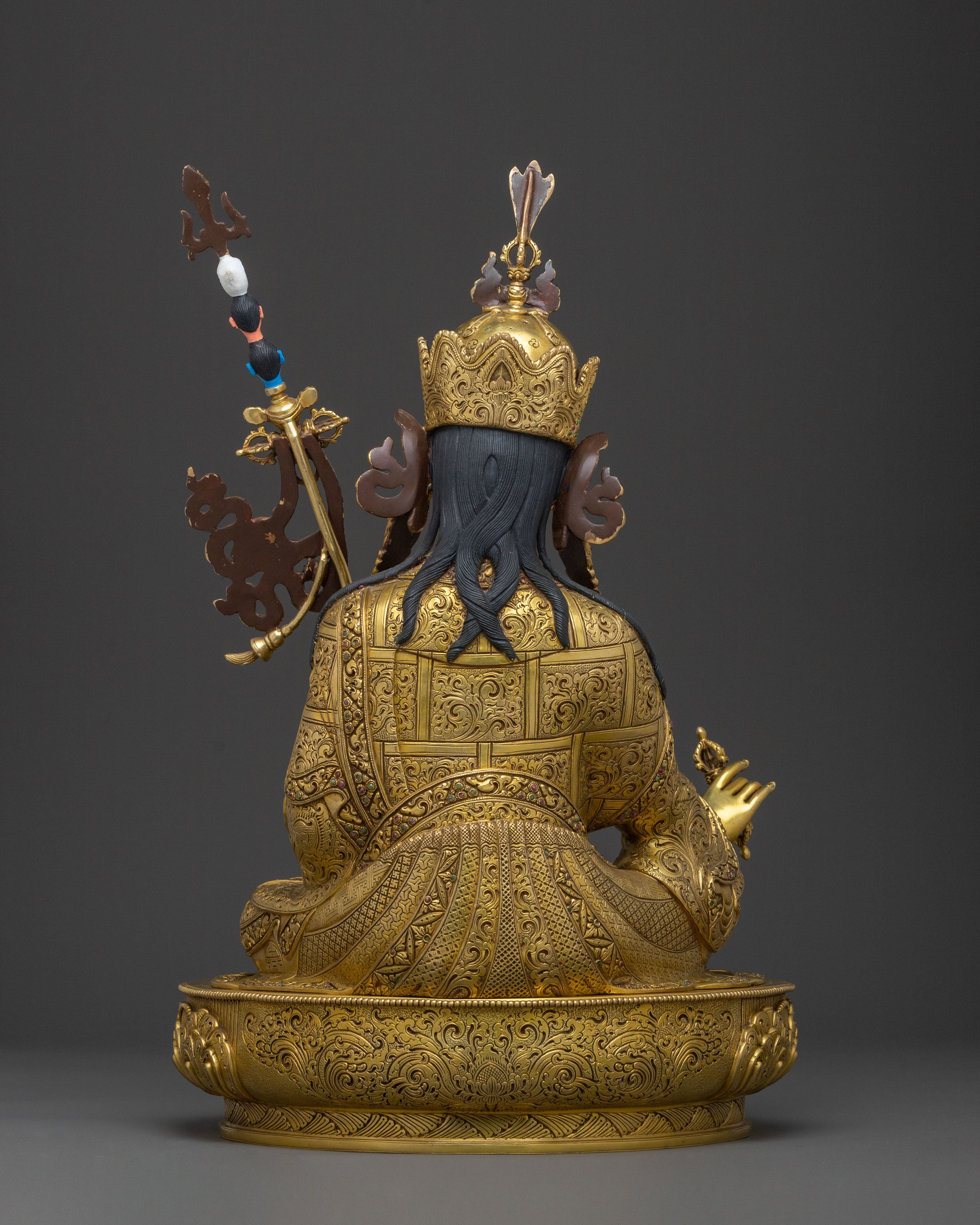Guru Rinpoche Statue | 24K Gold Gilded Buddhist Master