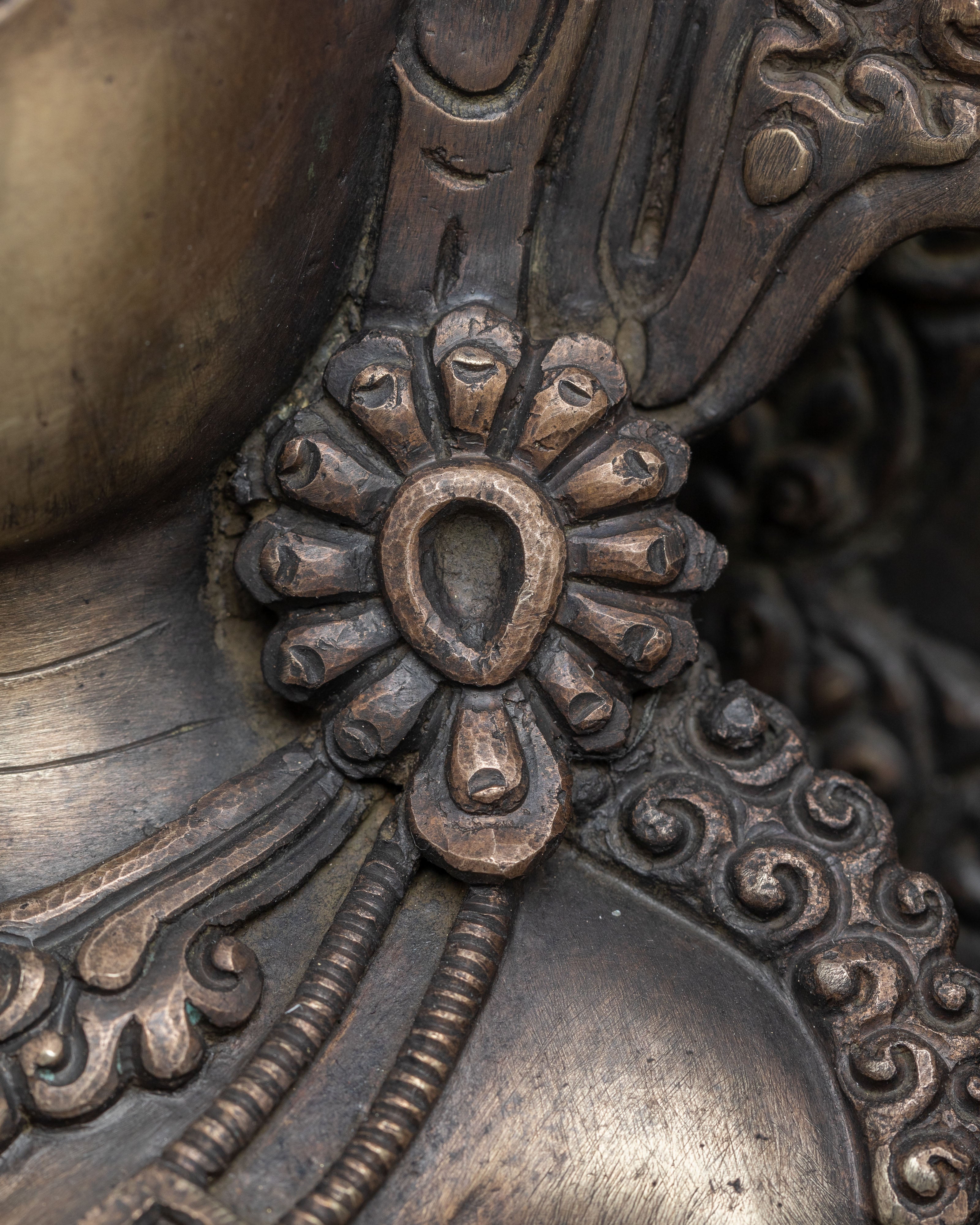 Green Tara Statue | Bronze Figure with Wooden Base