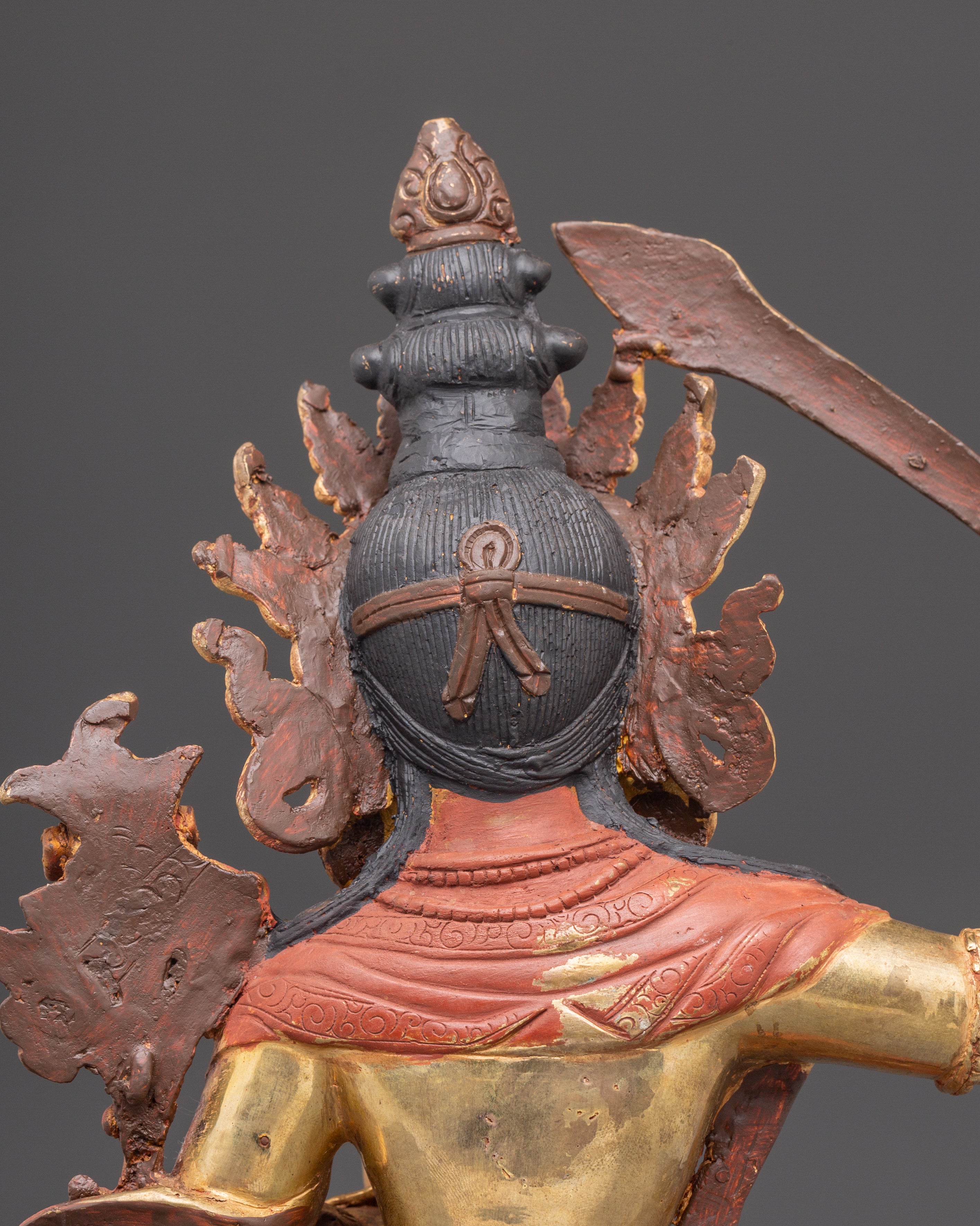 Handmade Golden Statue of Manjushri: The Wisdom Bodhisattva | Nepali Art