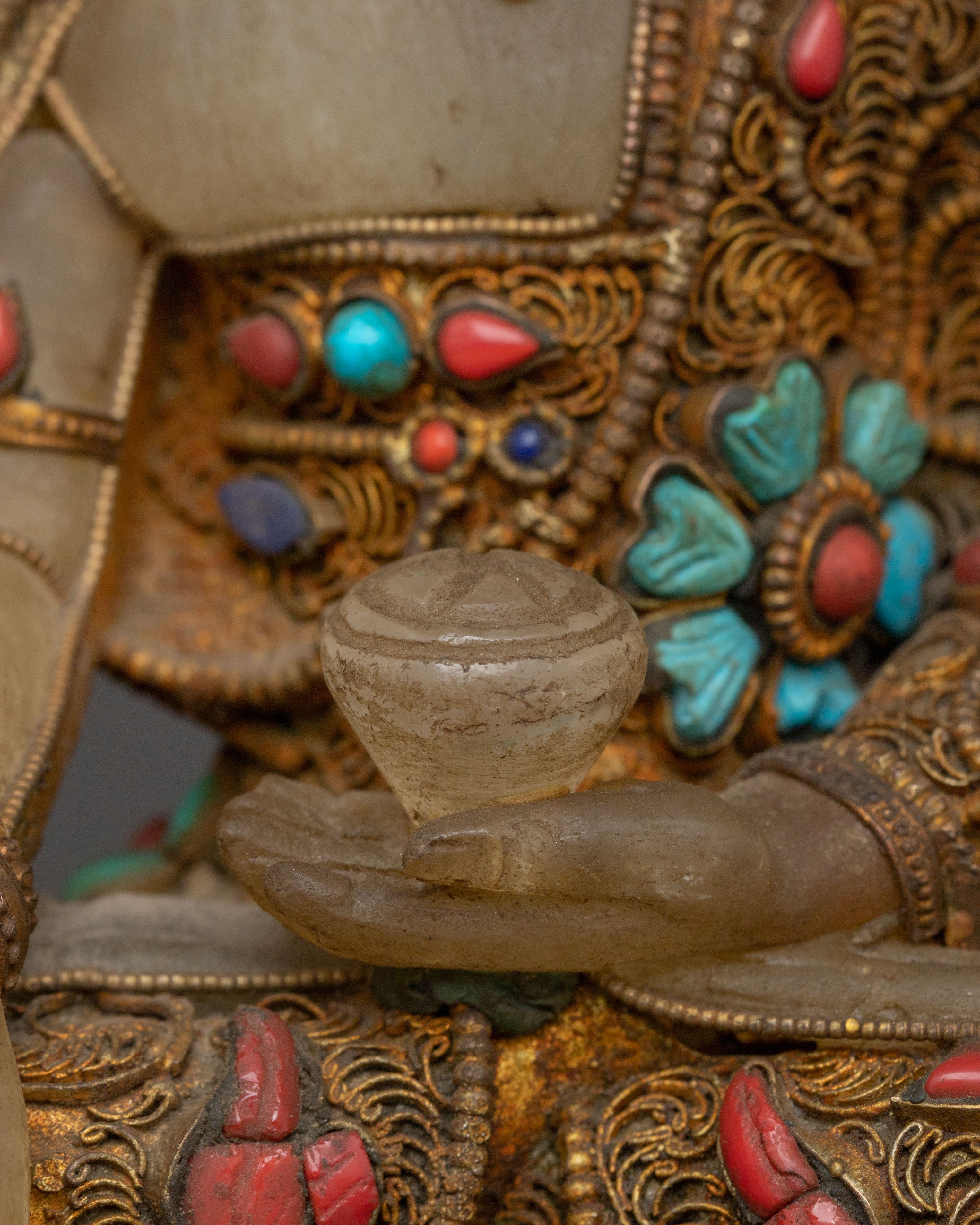 Shakyamuni Buddha Serene Statue on Throne