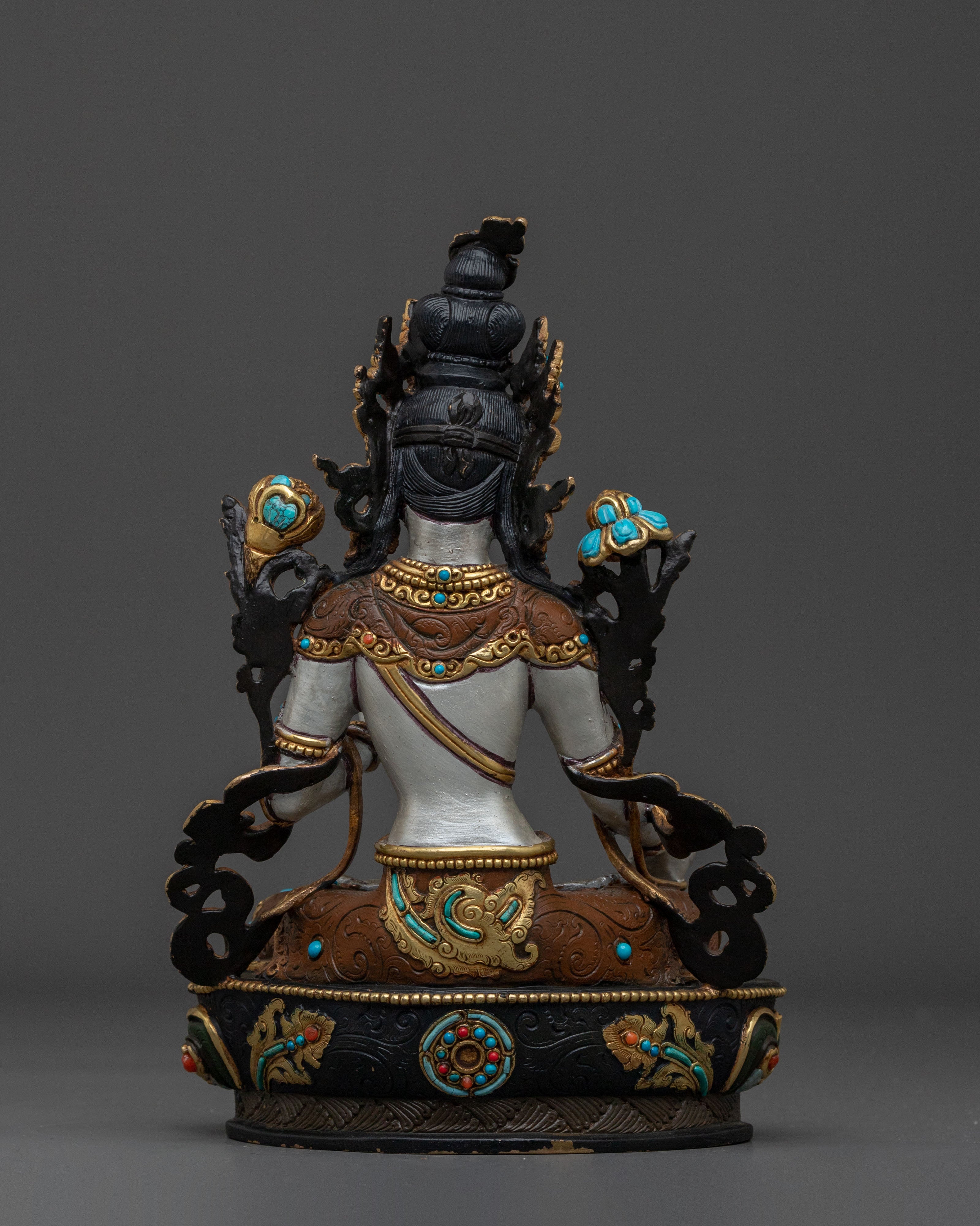 Authentic Tibetan White Tara Sculpture | Home Decor