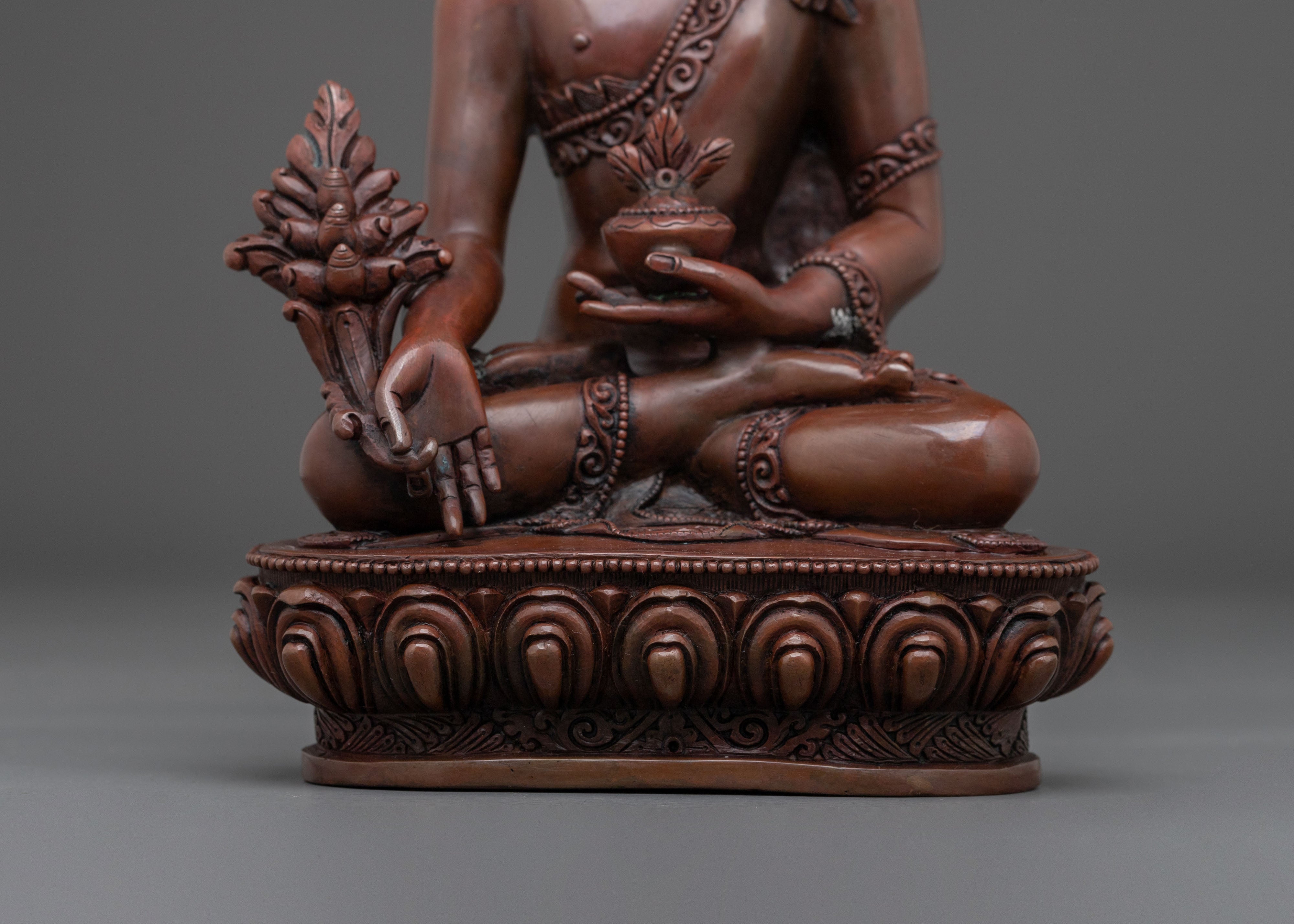 Medicine Buddha Sculpture | Tibetan Buddhist Healing Deity