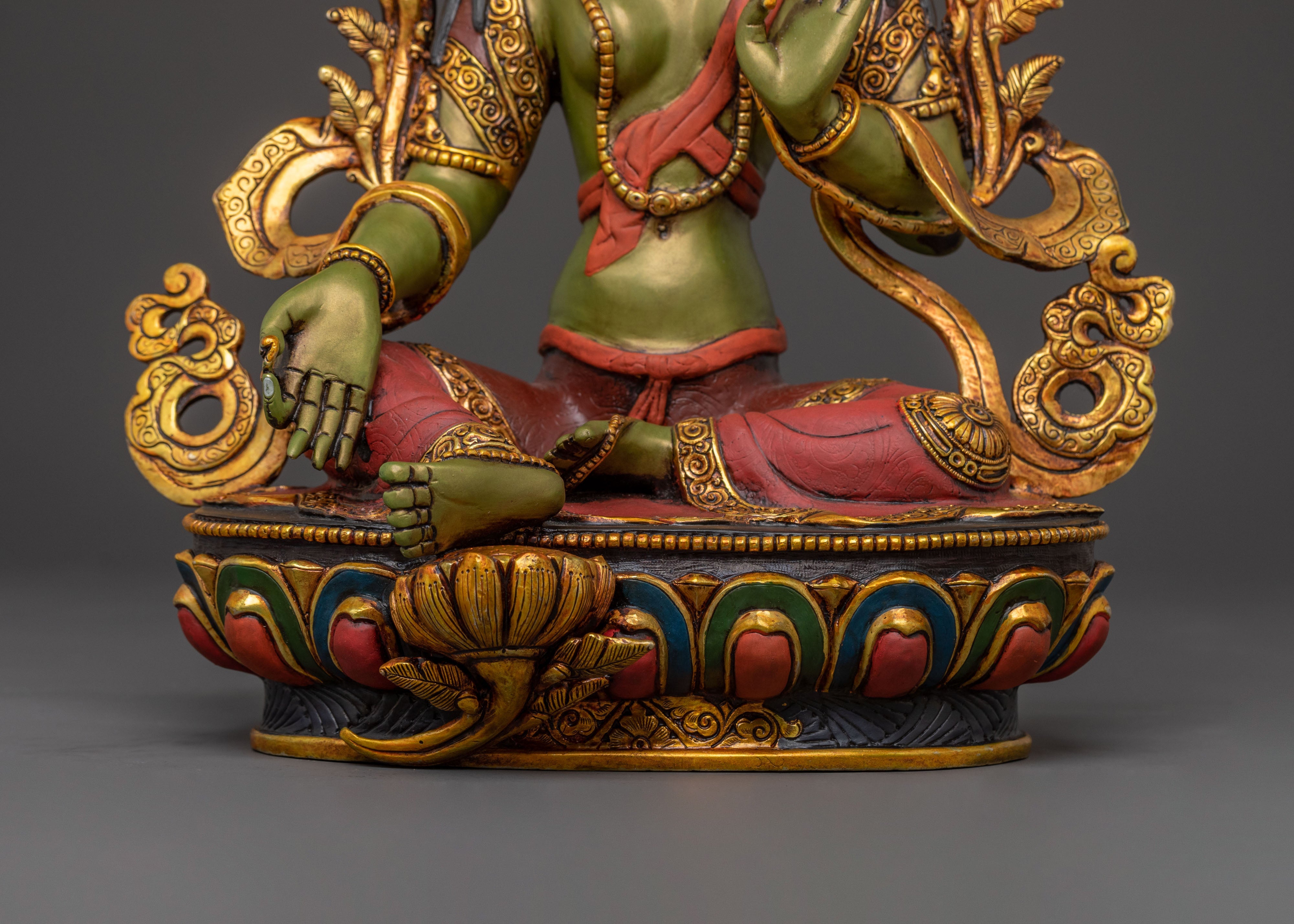 Green Tara Statue for Protection | Spiritual Figure