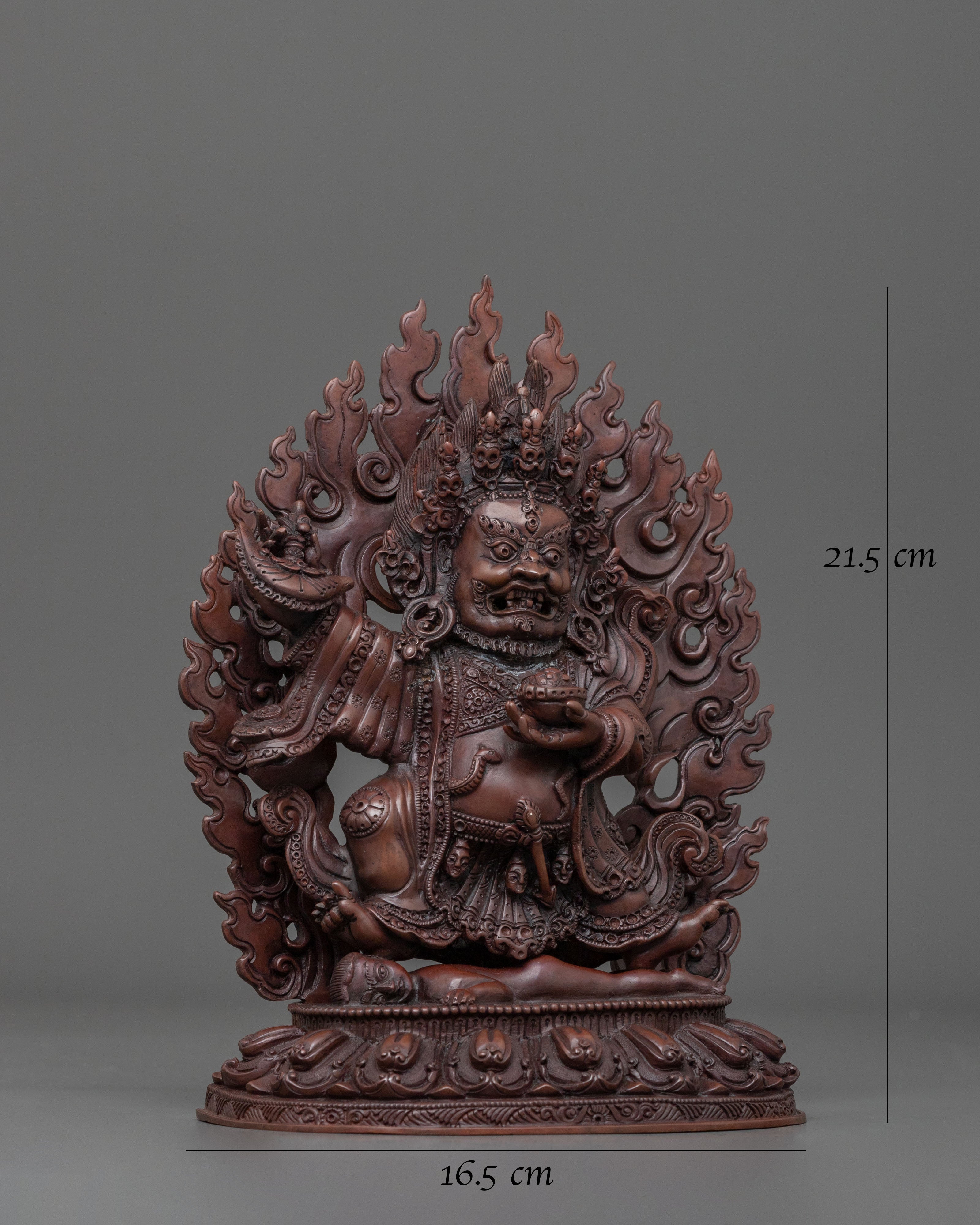 Mahakala Bernakchen Spiritual Sculpture | Tibetan Wrathful Guardian