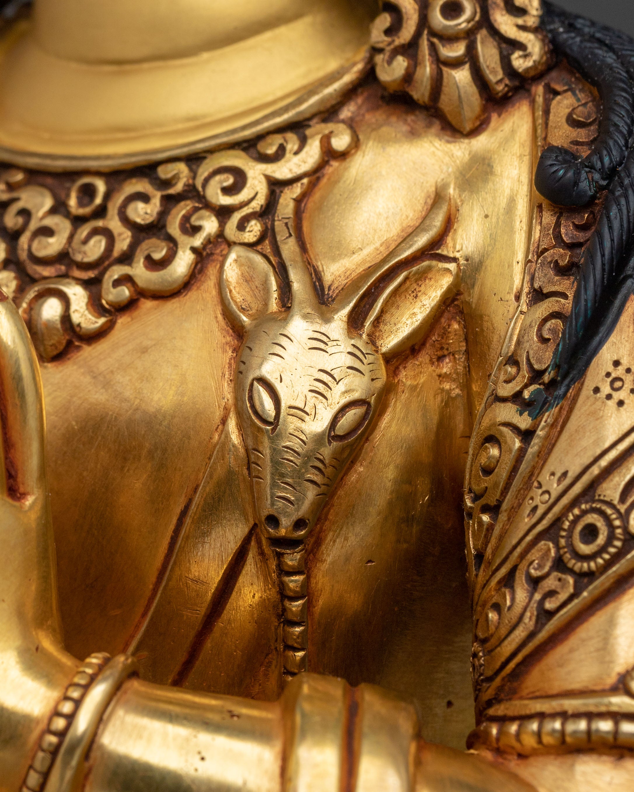 Chenrezig Sculpture | 24K Gold Gilded Compassionate Figurine