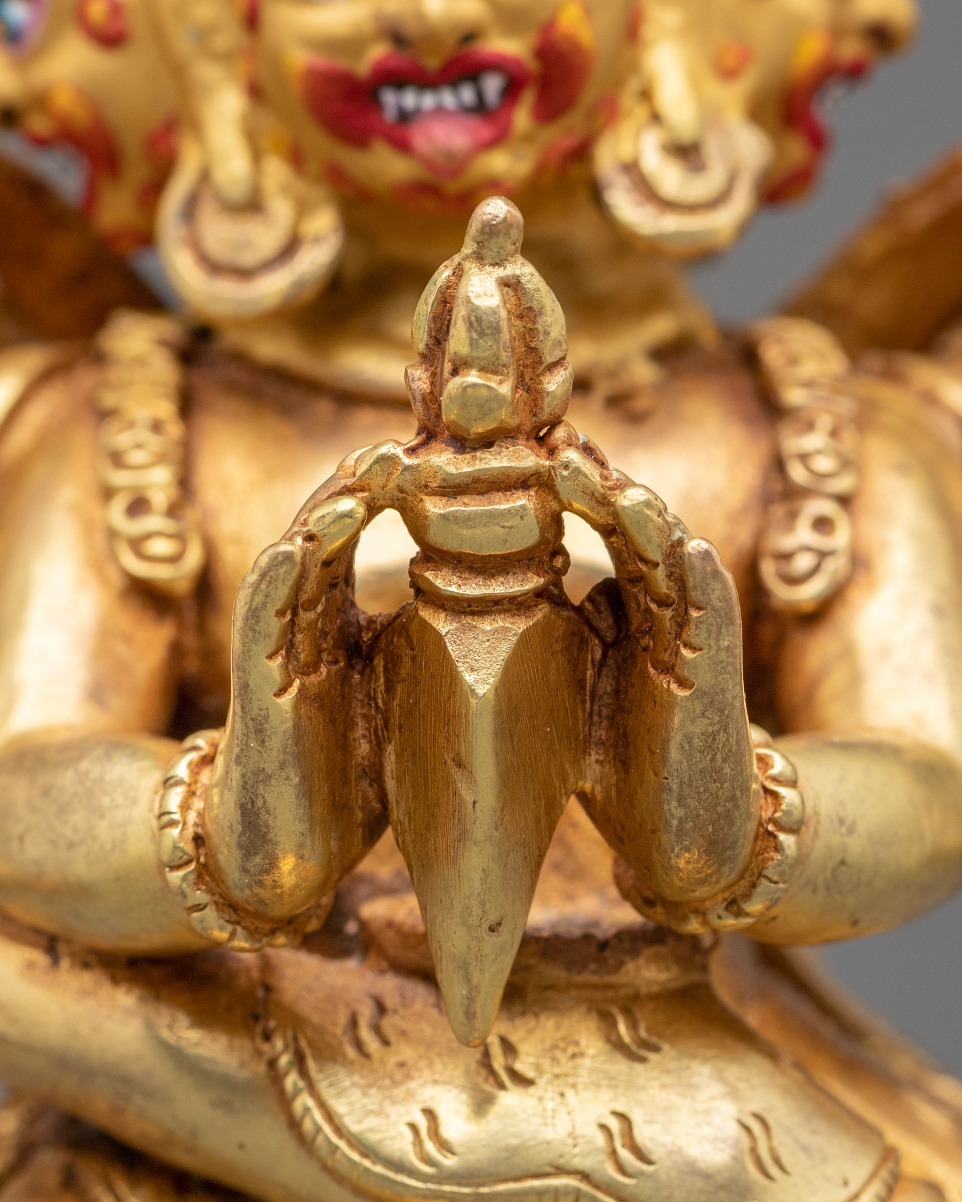 Vajrakilaya Statue | 24K Gold Sacred Sculpture