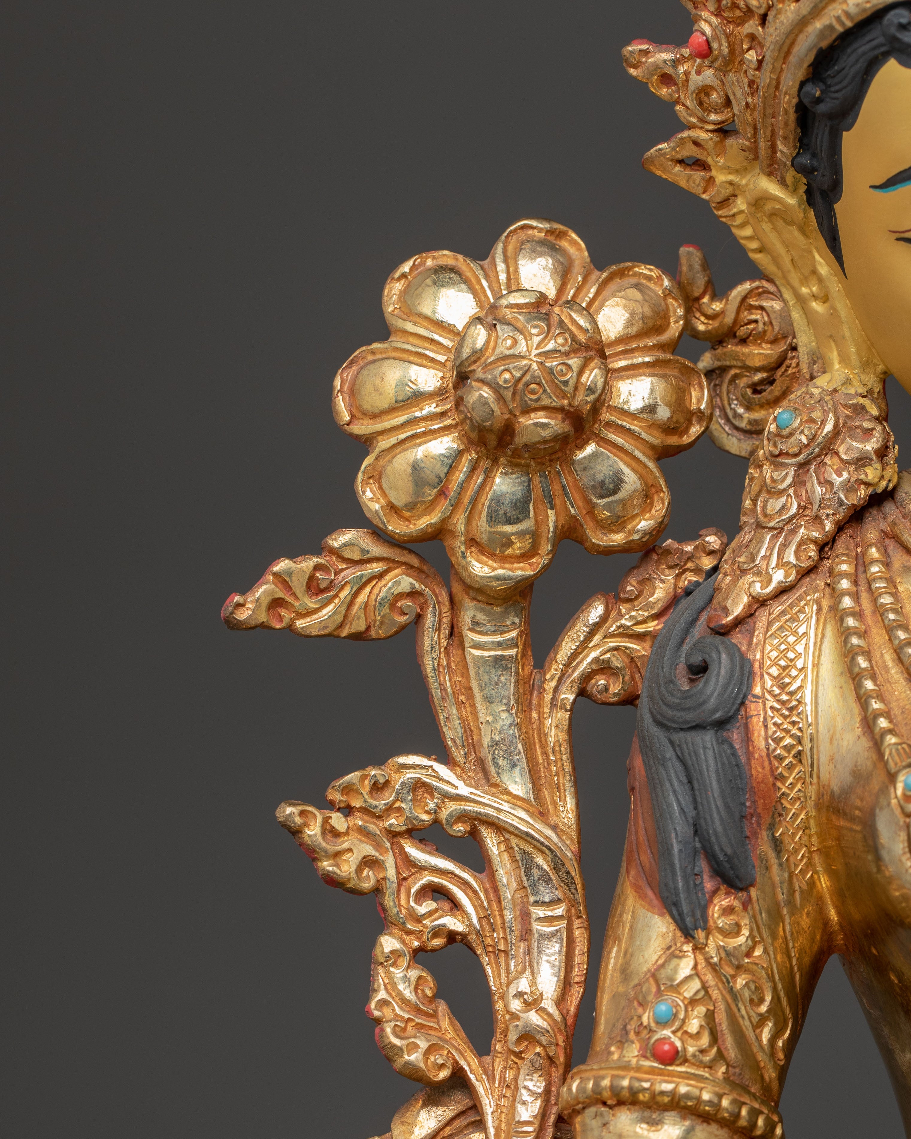 Sacred Feminine Goddess White Tara Statue | Healing Deity of Long Life