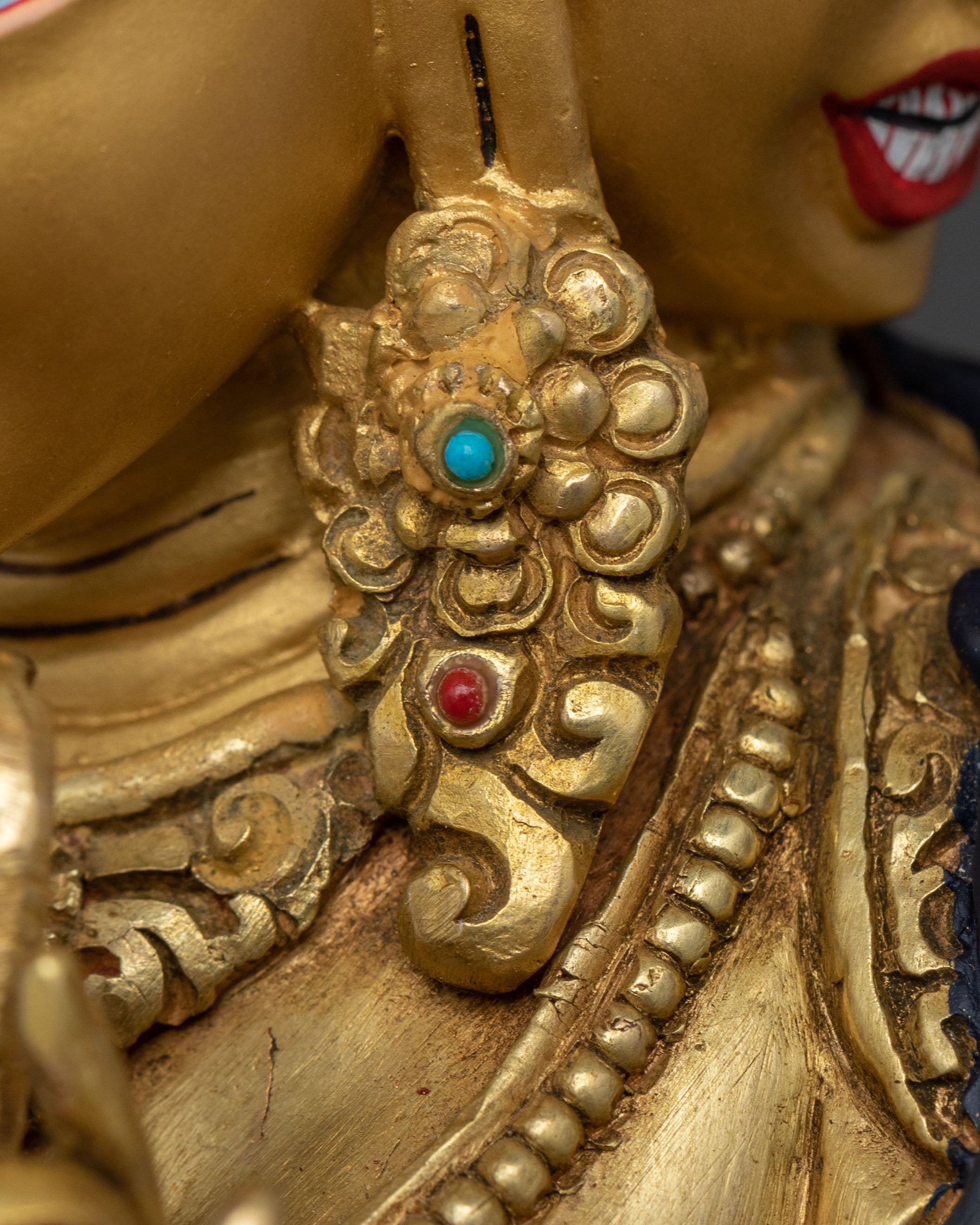 Namgyalma Buddhist Statue: Handcrafted 24K Gold Gilded Statue