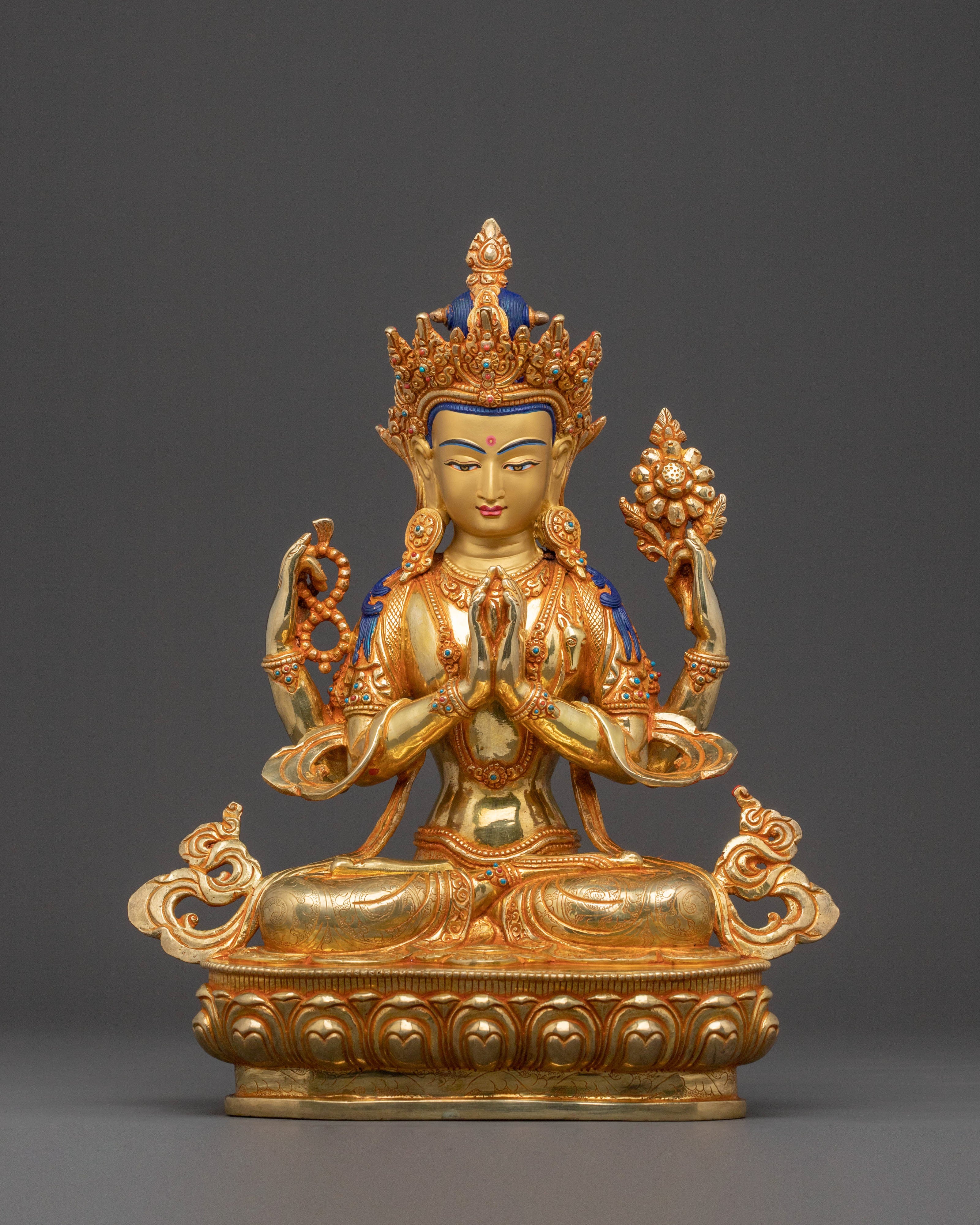 Divine Statue of Chenrezig – Handcrafted in Nepal