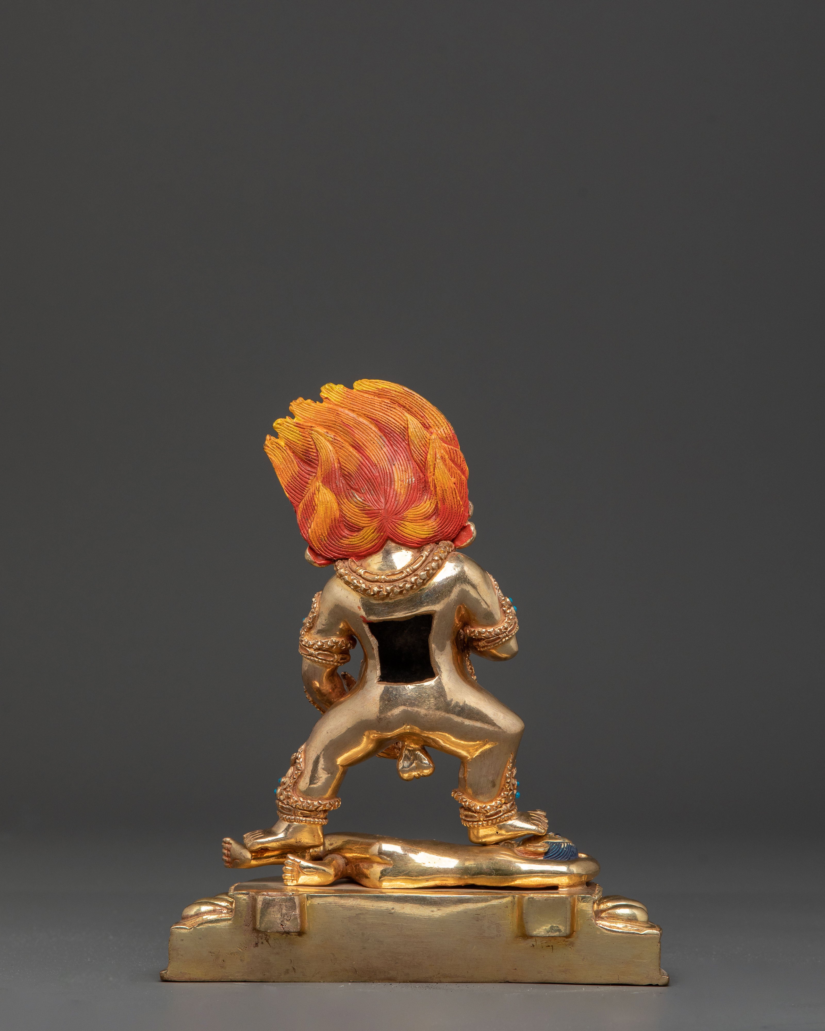 Handcrafted Black Dzambhala Statue of Wealth